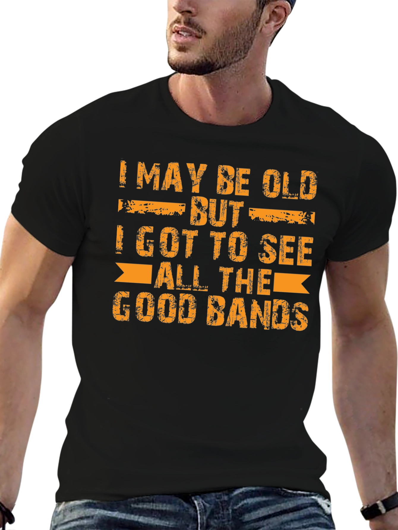 Black I May Be Old T-Shirt view 6
