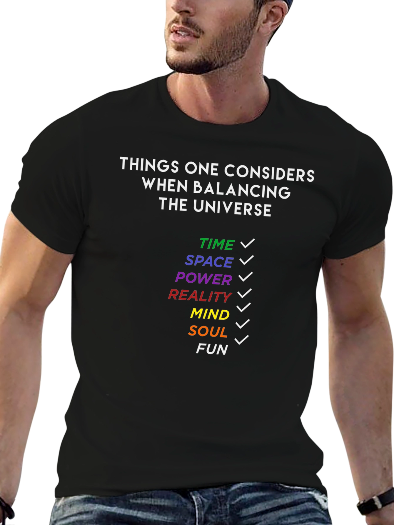 Black Balancing the Universe T-Shirt view 6