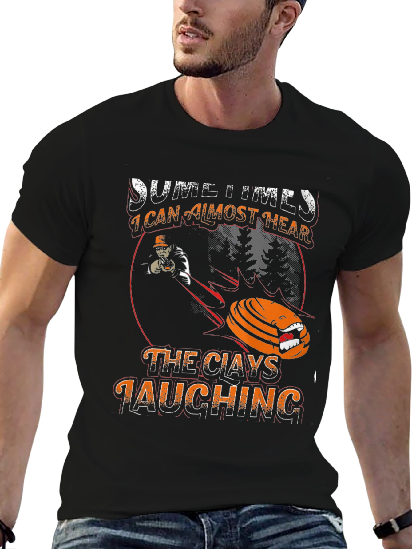 Black Clays Laughing Graphic Tee | Target Shooting Shirt view 6