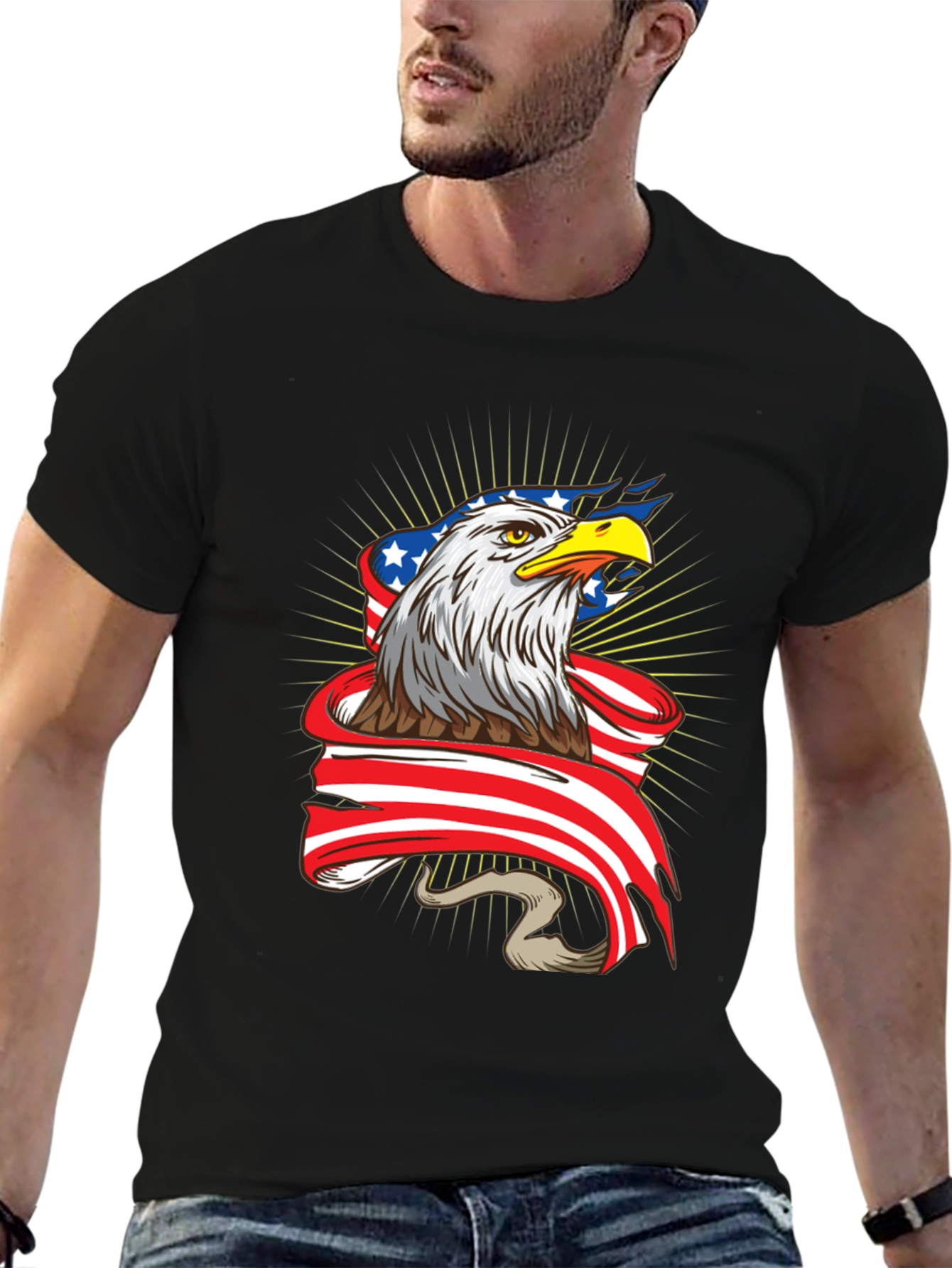 American Eagle Graphic Tee - Patriotic T-Shirt - 6