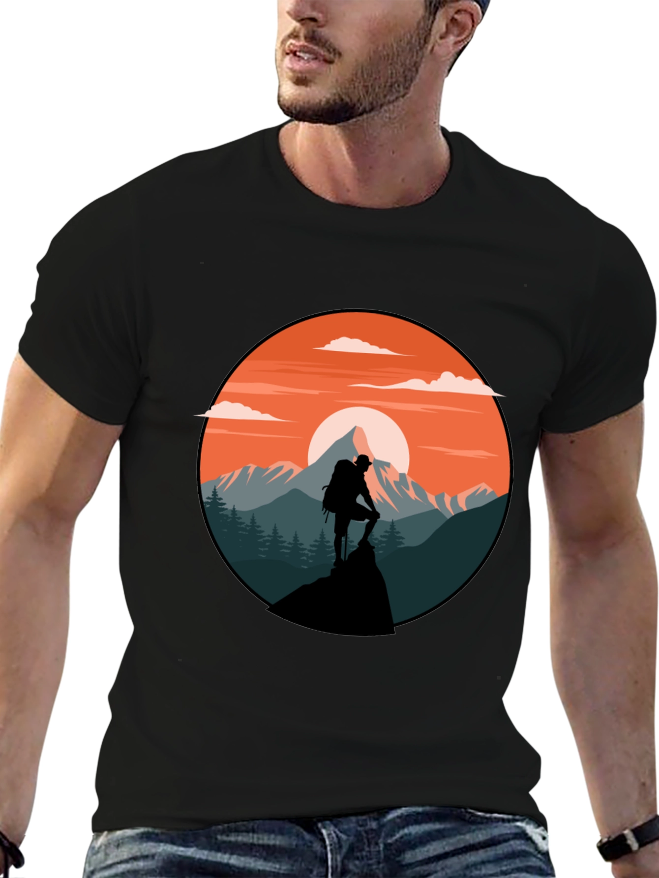 Black Mountain Hiker Graphic T-Shirt view 6