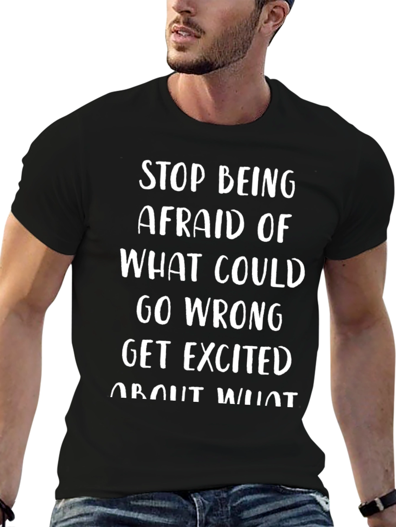 Black Inspirational Graphic T-Shirt view 6
