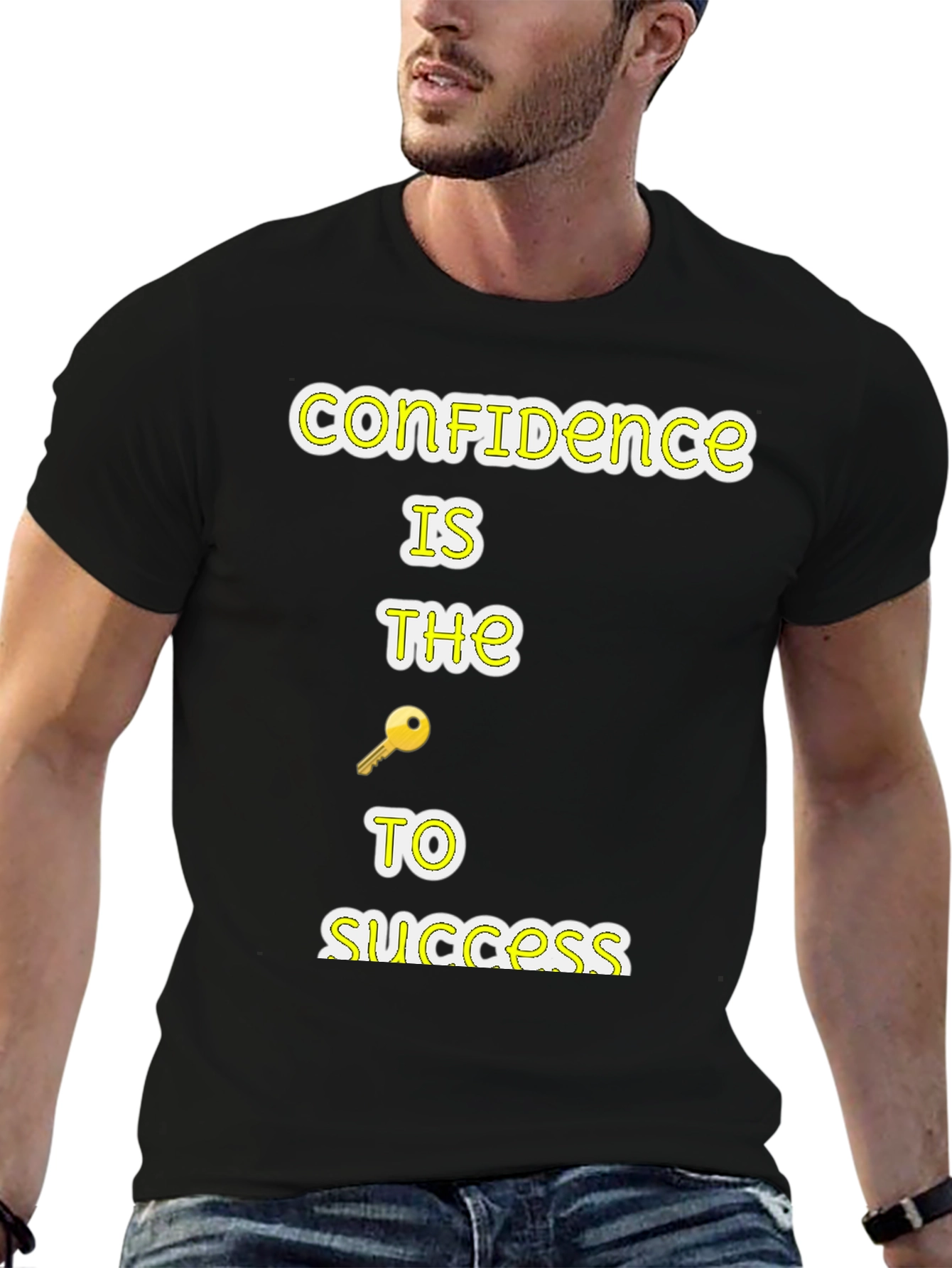 Black Confidence is Key T-Shirt view 6