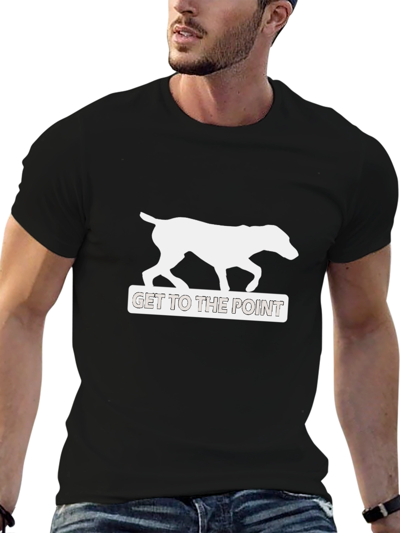 Black Get To The Point Dog Graphic Tee - Black view 6