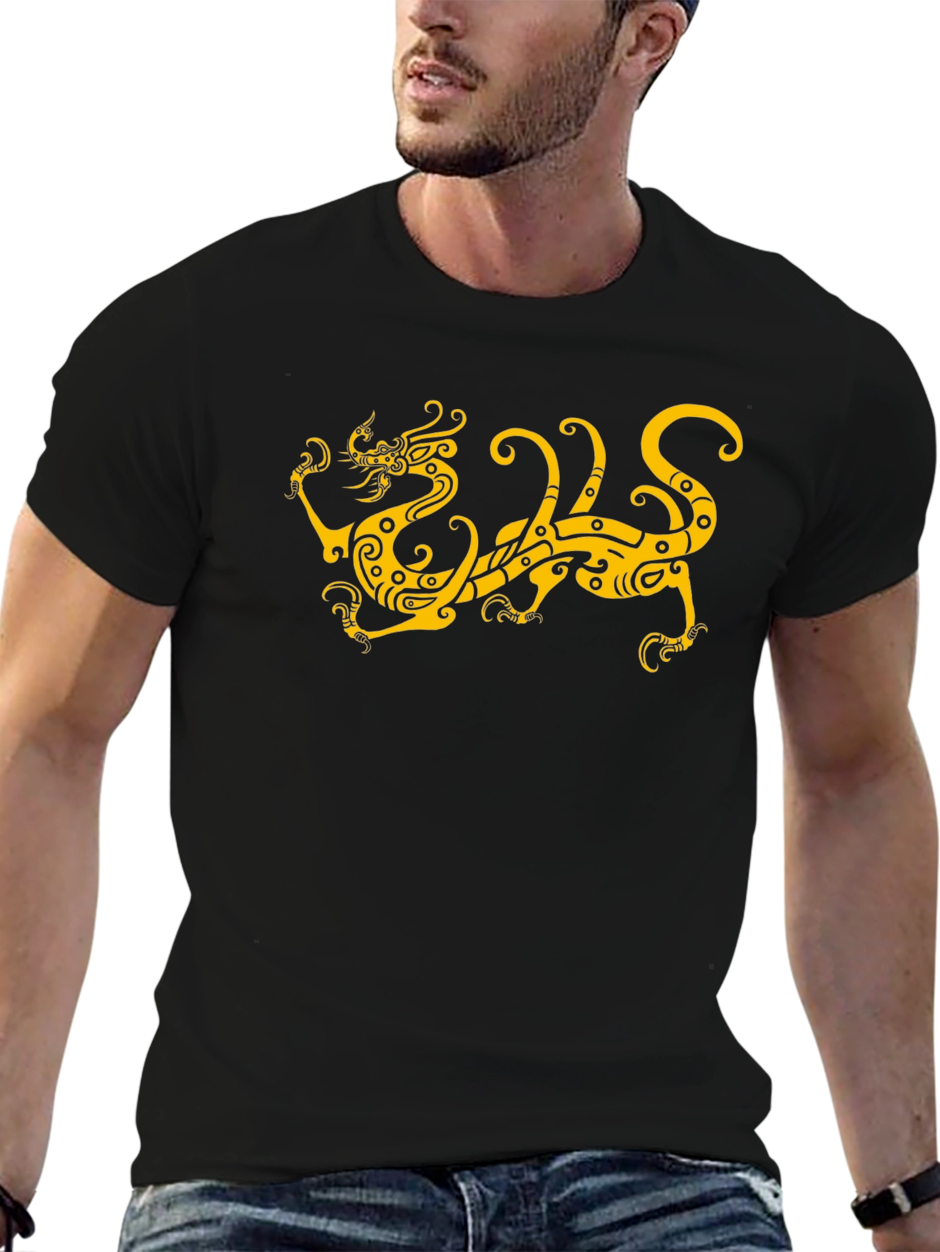 Black Dragon Graphic Black T-Shirt view 6