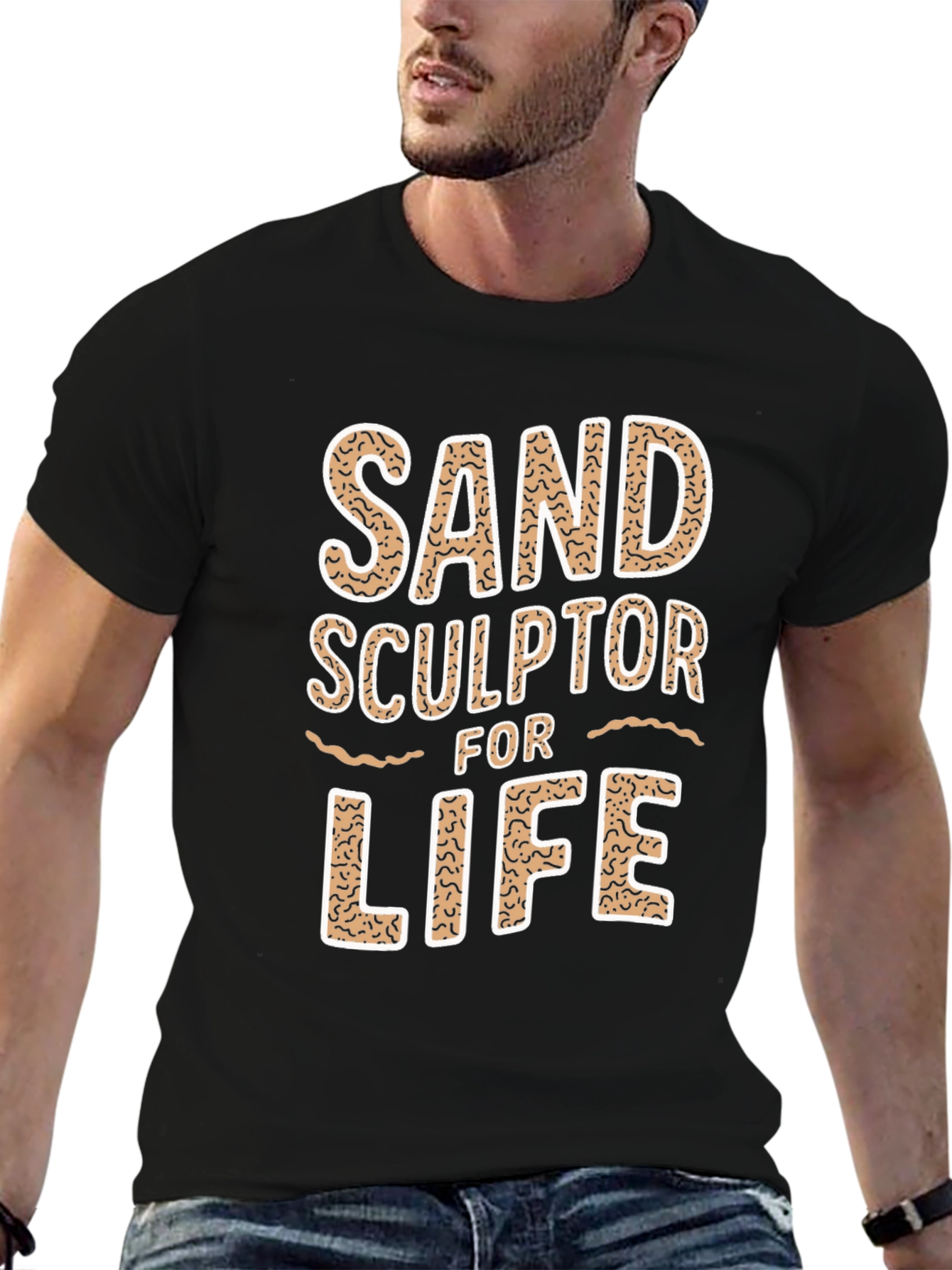 Black Sand Sculptor for Life Tee - Black view 6
