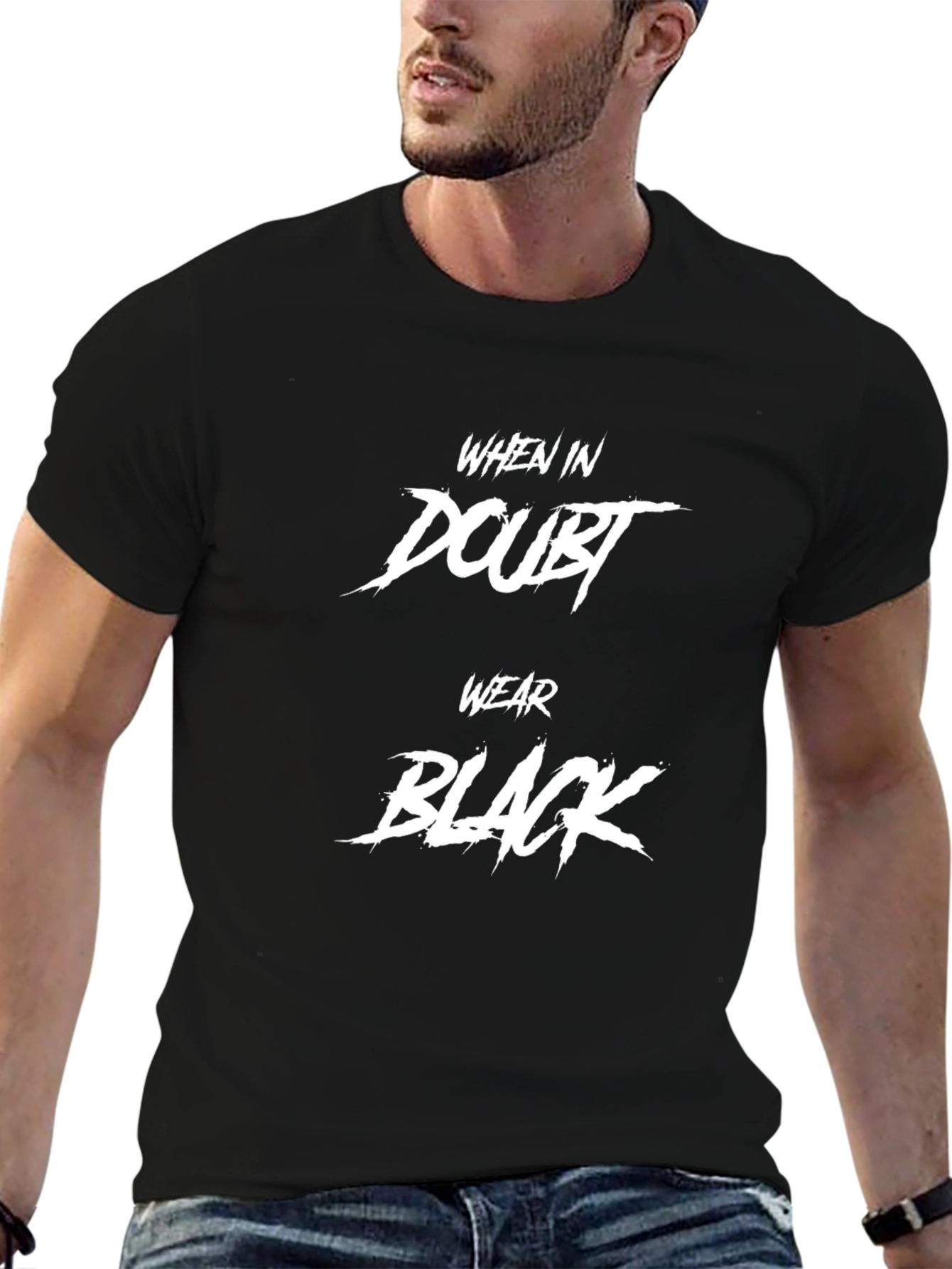 Black When in Doubt Wear Black T-Shirt view 6