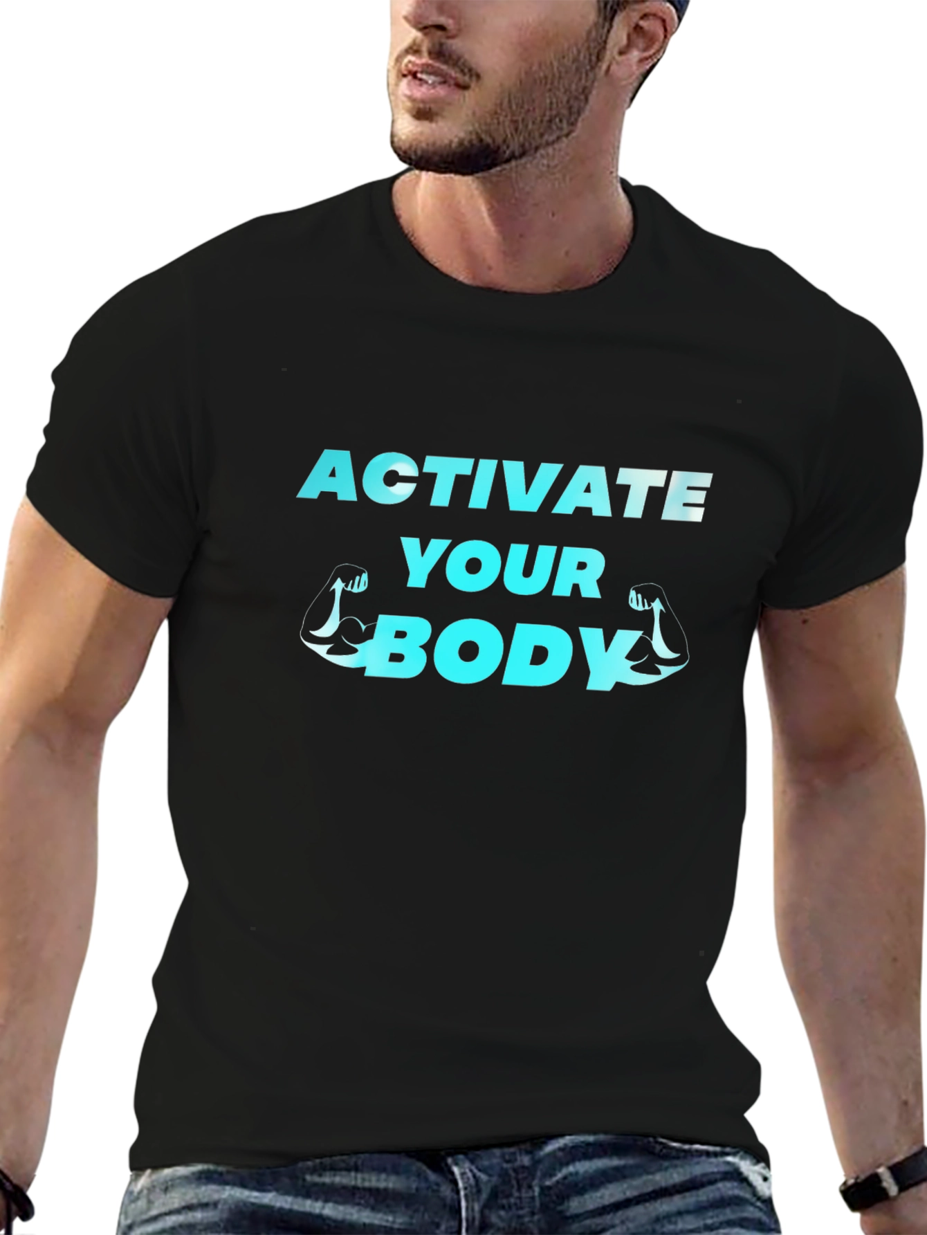 Black Activate Your Body Black T-Shirt view 6