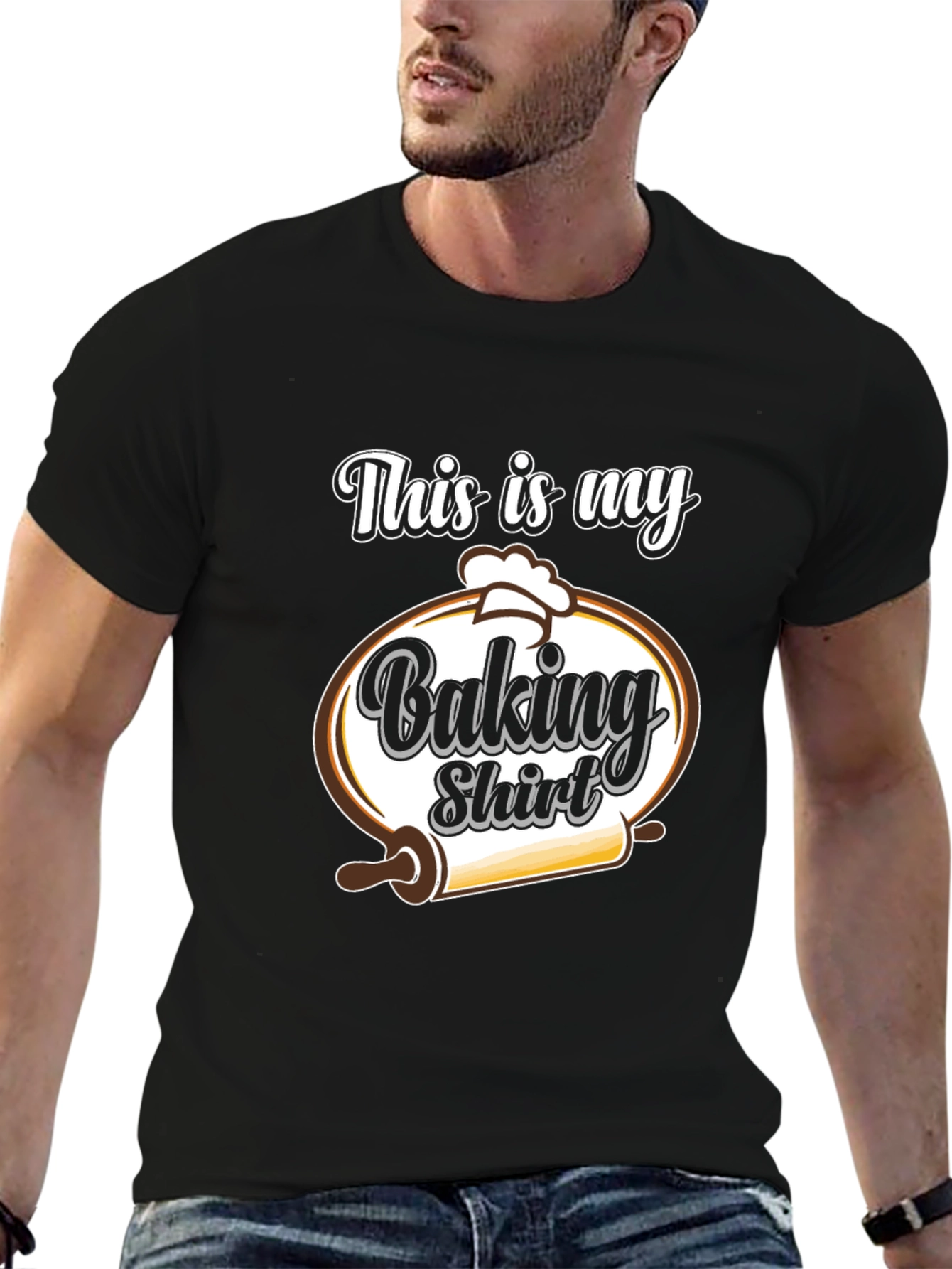 Black Funny Baking Shirt - This is My Baking Shirt view 6