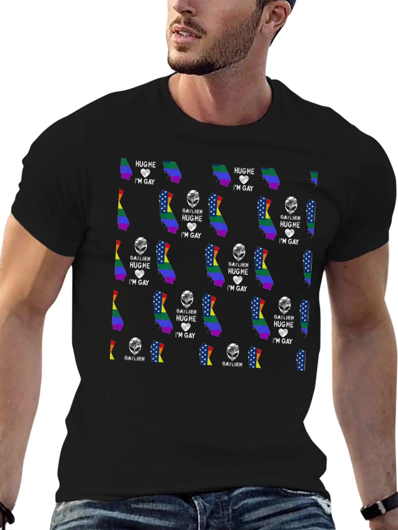 Black Gay Pride California Graphic Tee view 6