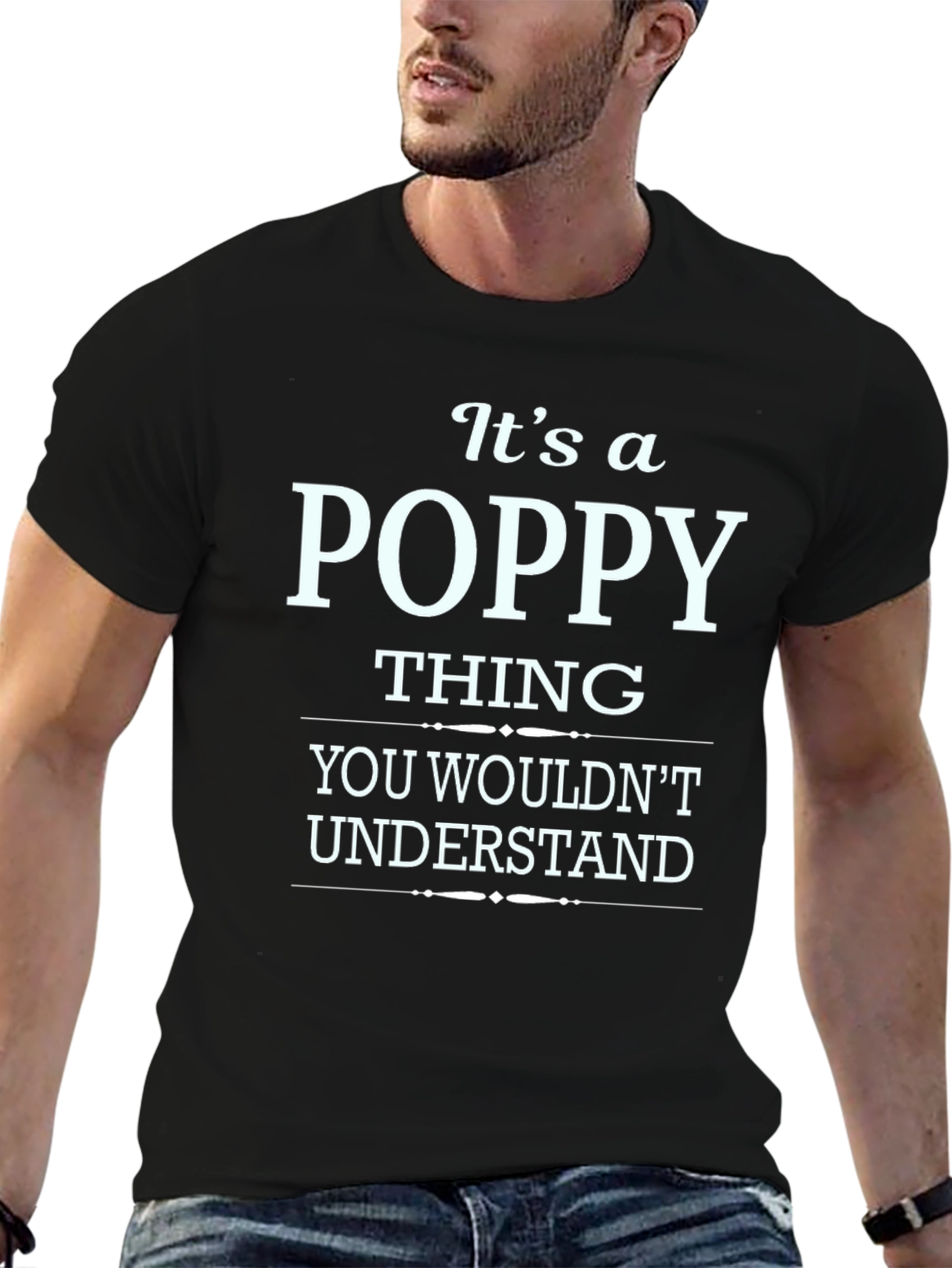 Black It's a Poppy Thing T-Shirt view 6
