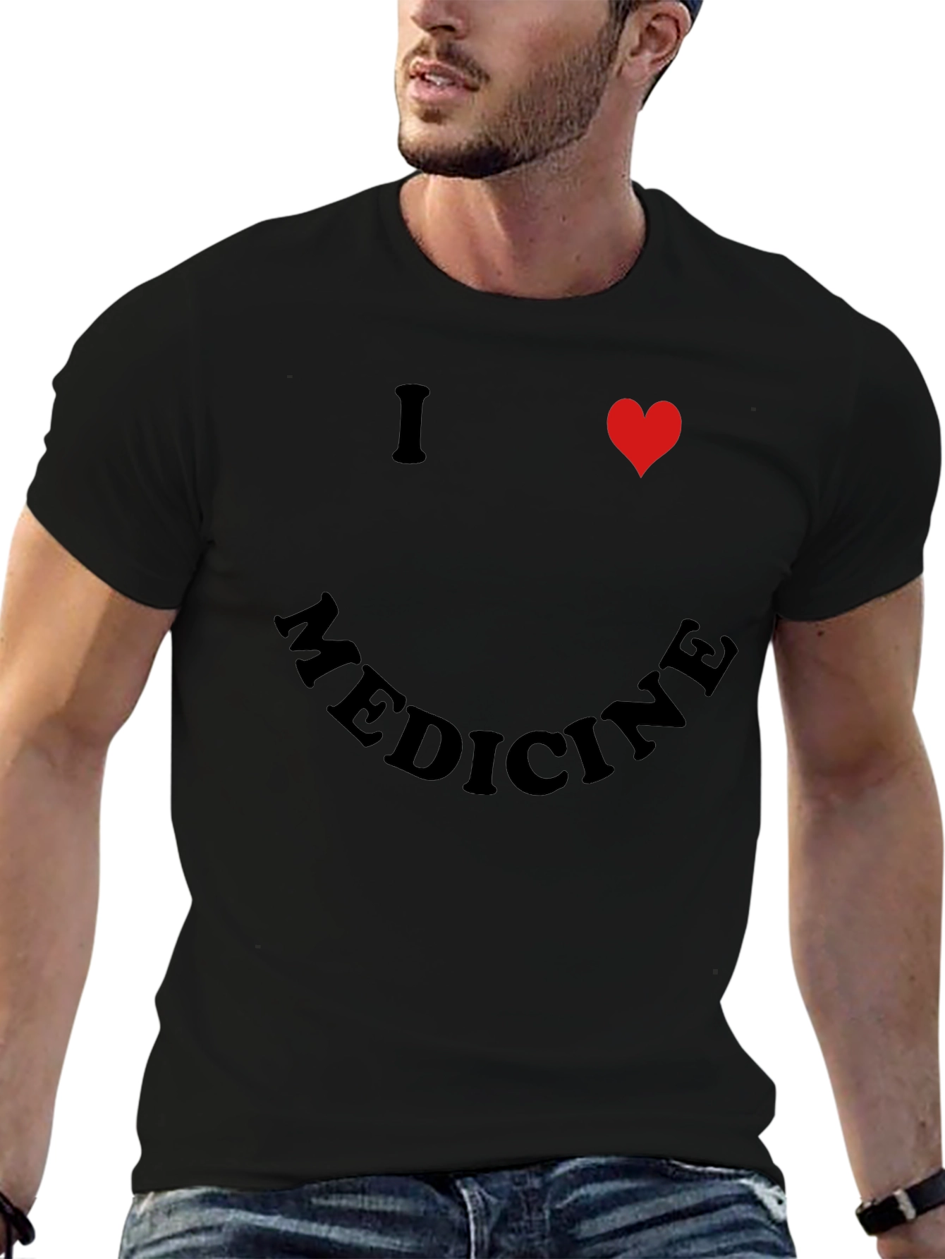 Black I Heart Medicine Black T-Shirt view 6