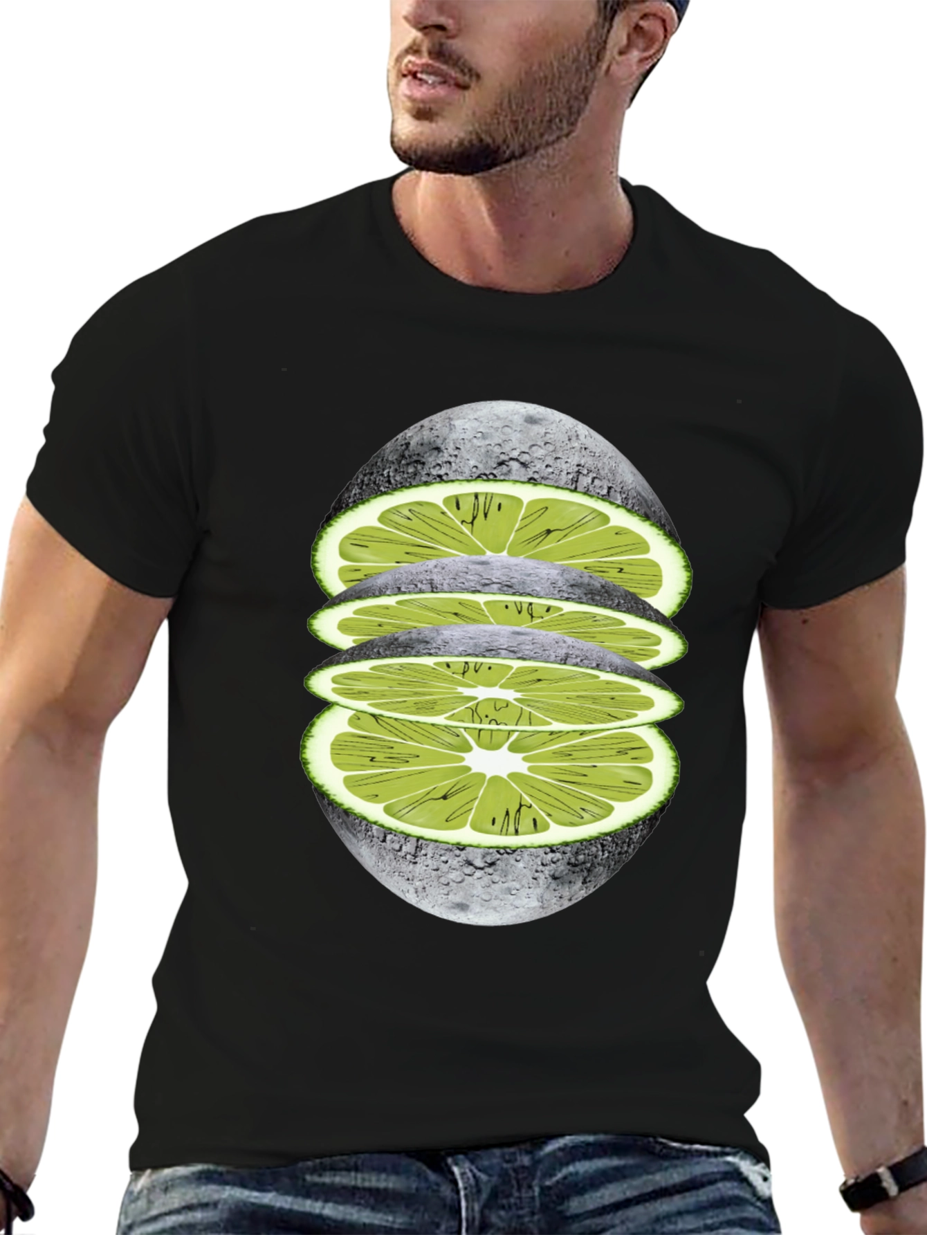 Black Lime Moon Graphic Tee view 6