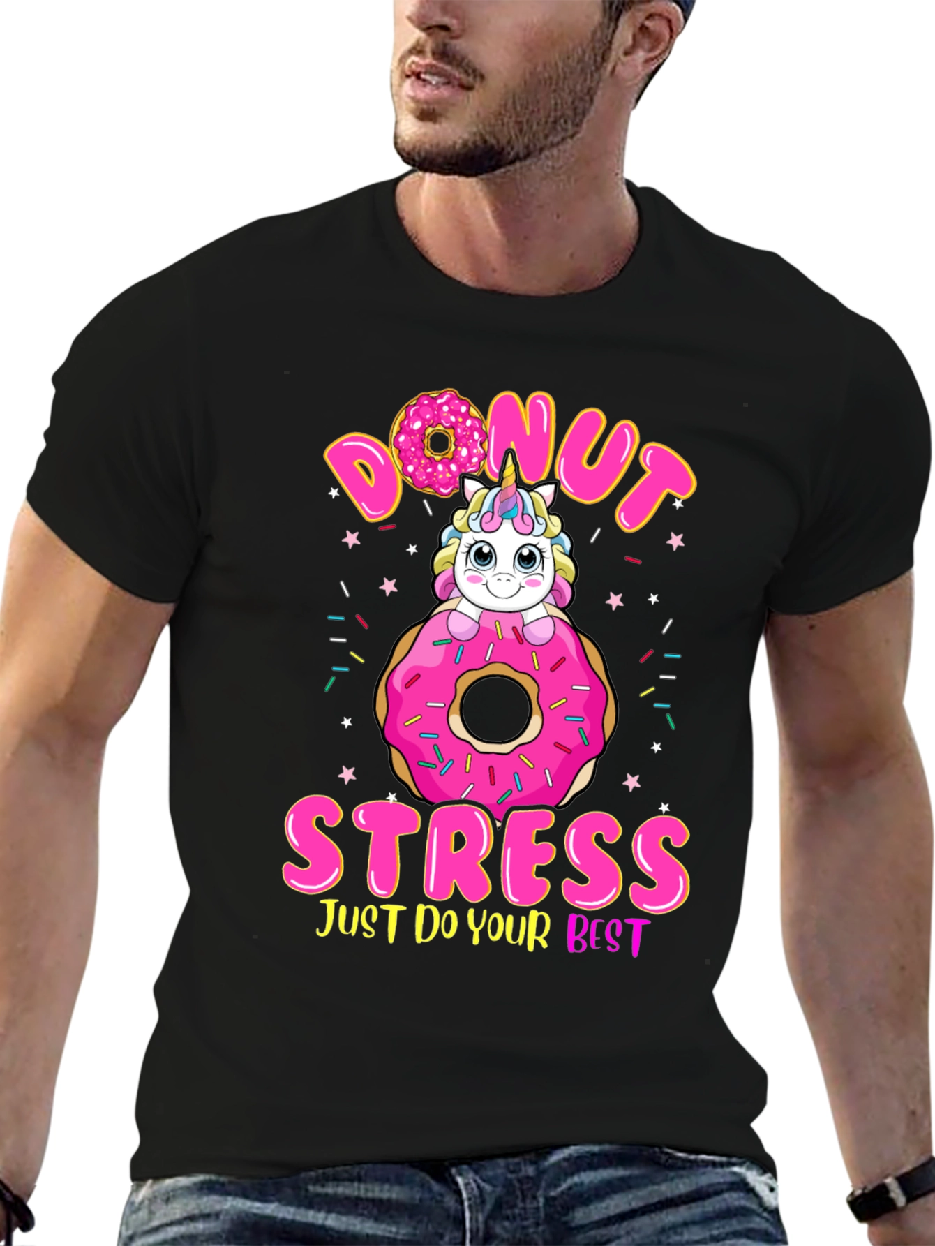 Black Donut Stress T-Shirt view 6