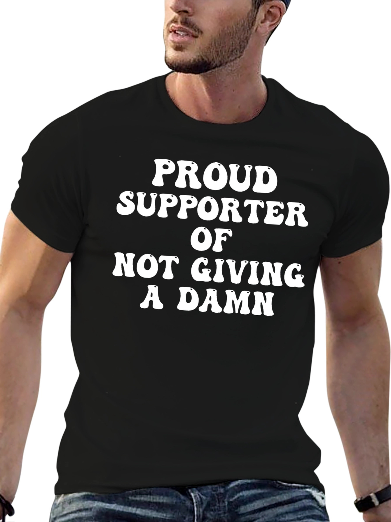 Black Proud Supporter T-Shirt: I Don't Give a Damn view 6