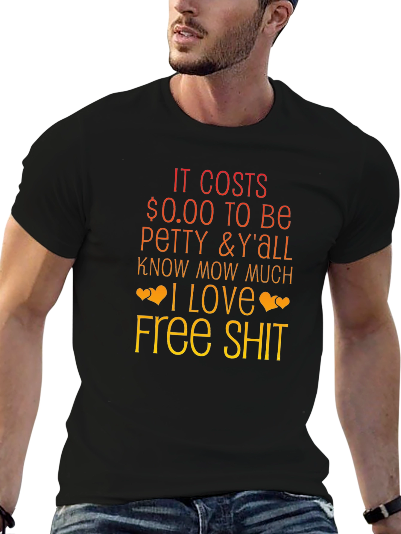 Black It Costs $0.00 to Be Petty Graphic Tee view 6