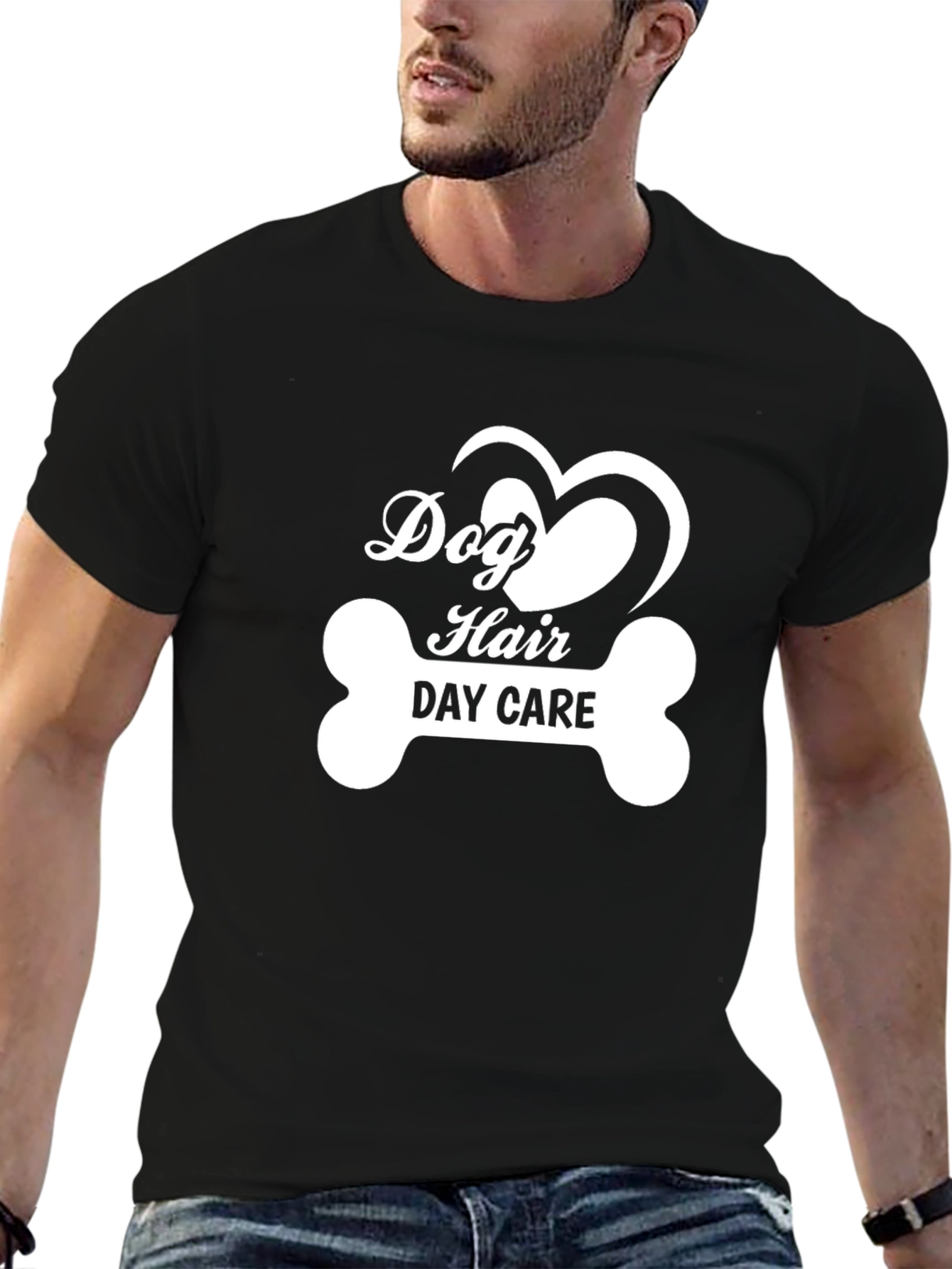 Black Dog Hair Day Care T-Shirt view 6