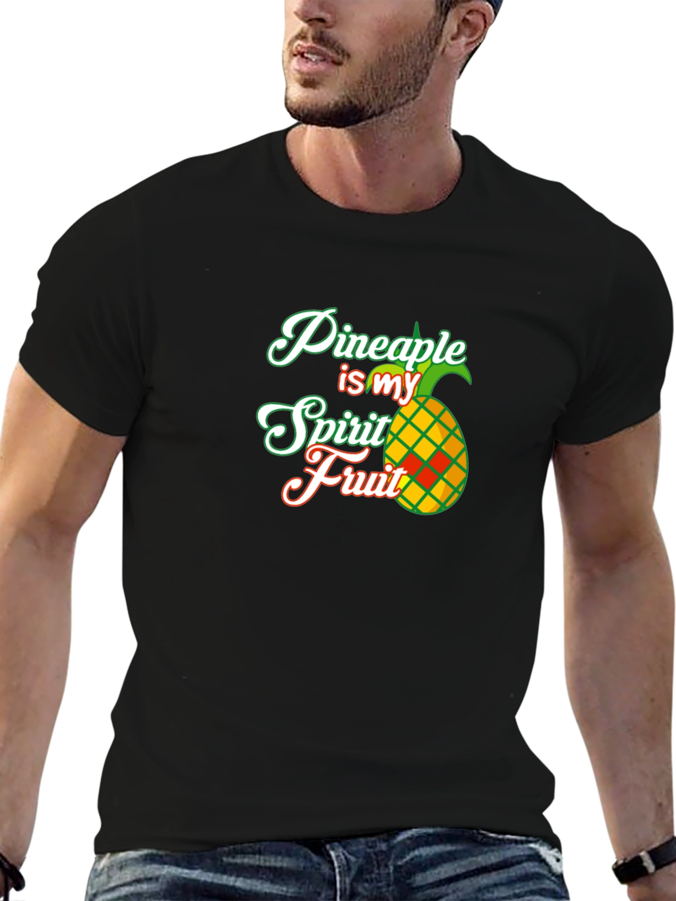 Black Pineapple Spirit Fruit T-Shirt view 6