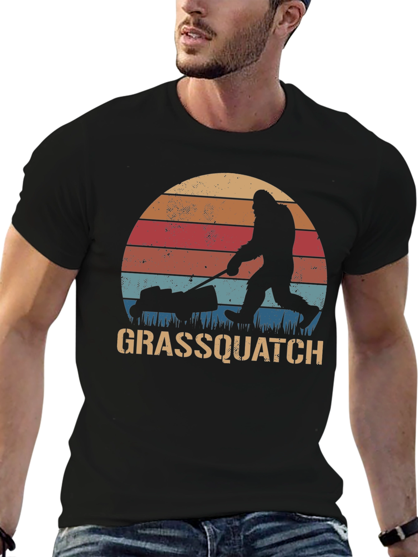 Black Grassquatch Graphic T-Shirt view 6