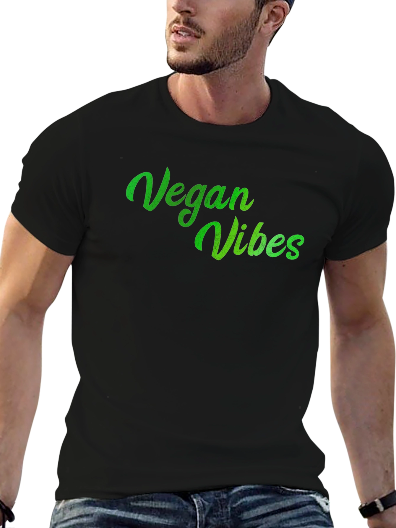 Vegan Vibes Black T-Shirt - 6