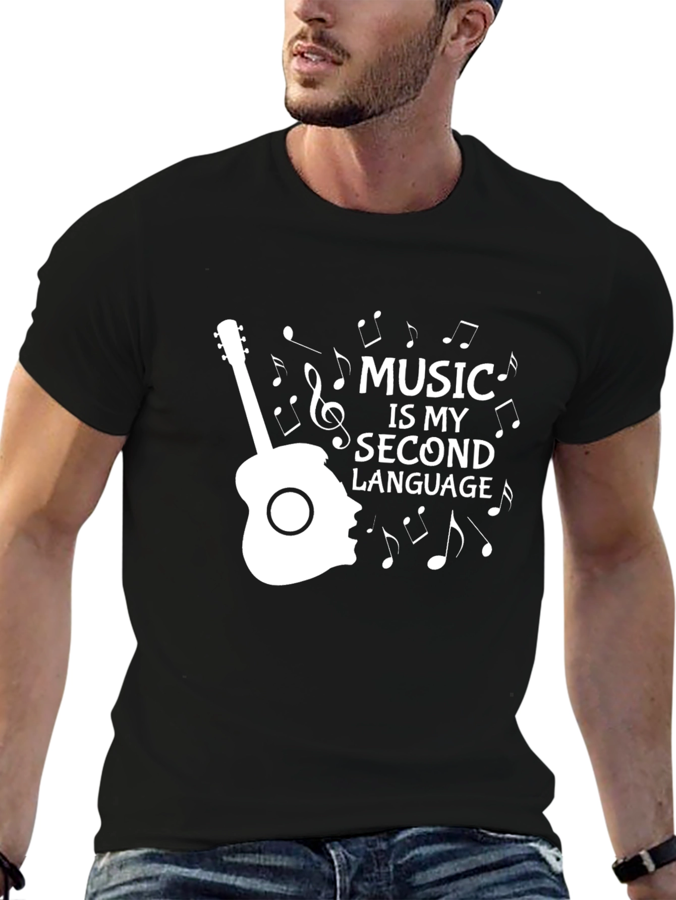 Black Music is My Second Language Graphic Tee view 6