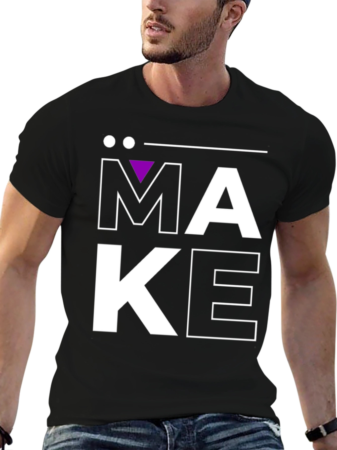 Black Make Statement T-Shirt - Bold Graphic Tee view 6