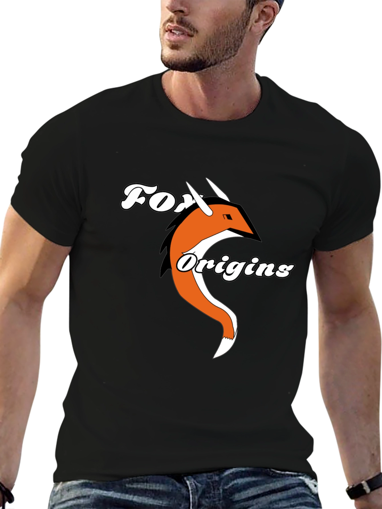Black Fox Origins Graphic T-Shirt - Cool Animal Tee view 6