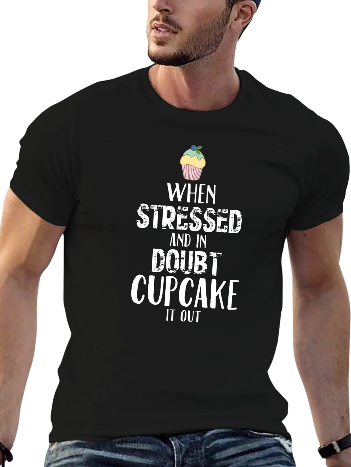 Black Cupcake It Out Black T-Shirt view 6