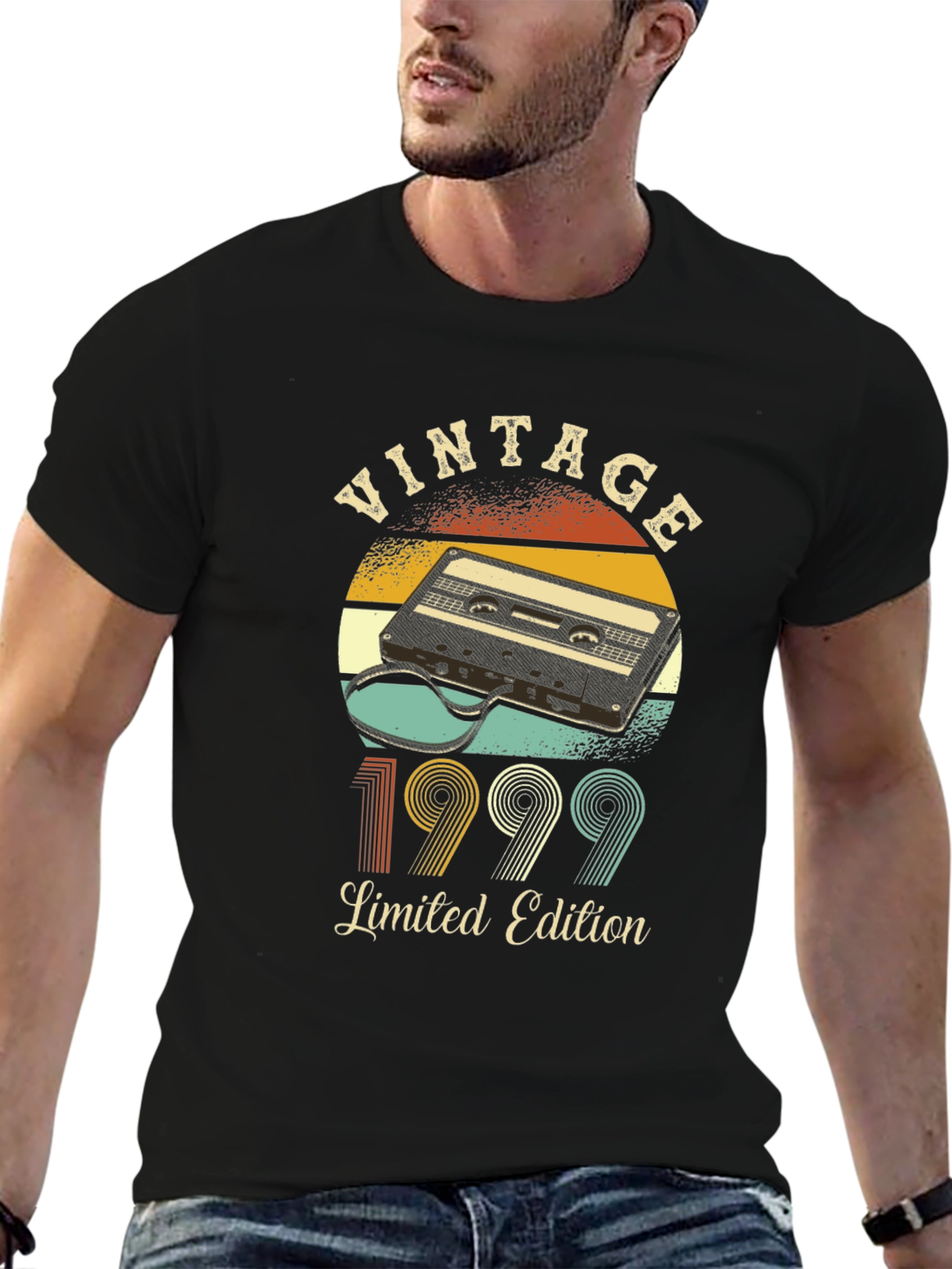 Black Vintage 1999 Limited Edition Cassette Tape T-Shirt view 6