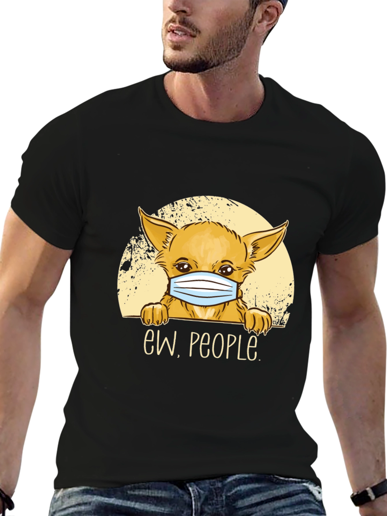 Black Ew People Dog Graphic Tee - Black view 6