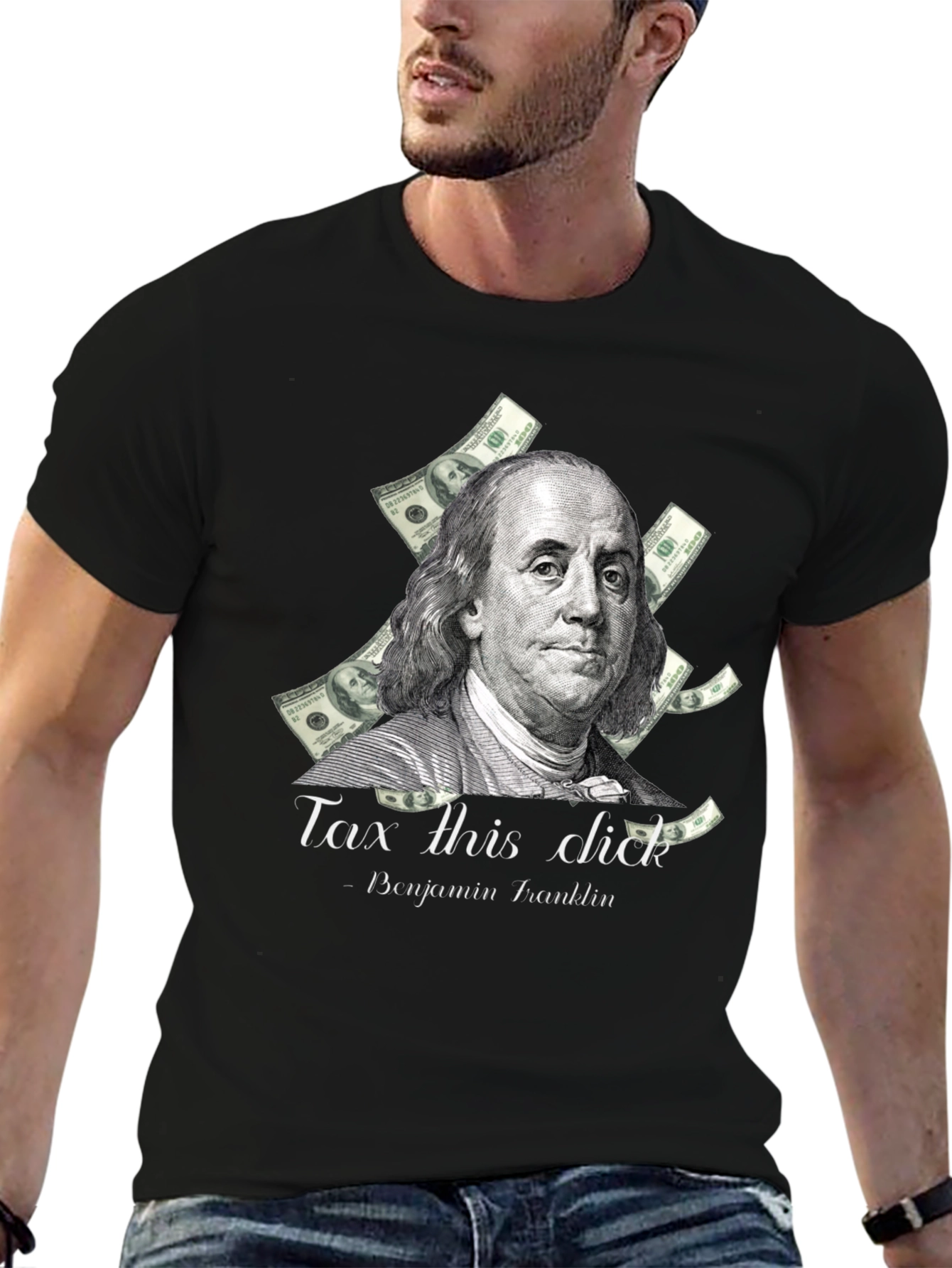 Black Tax This Dick Benjamin Franklin Graphic Tee view 6