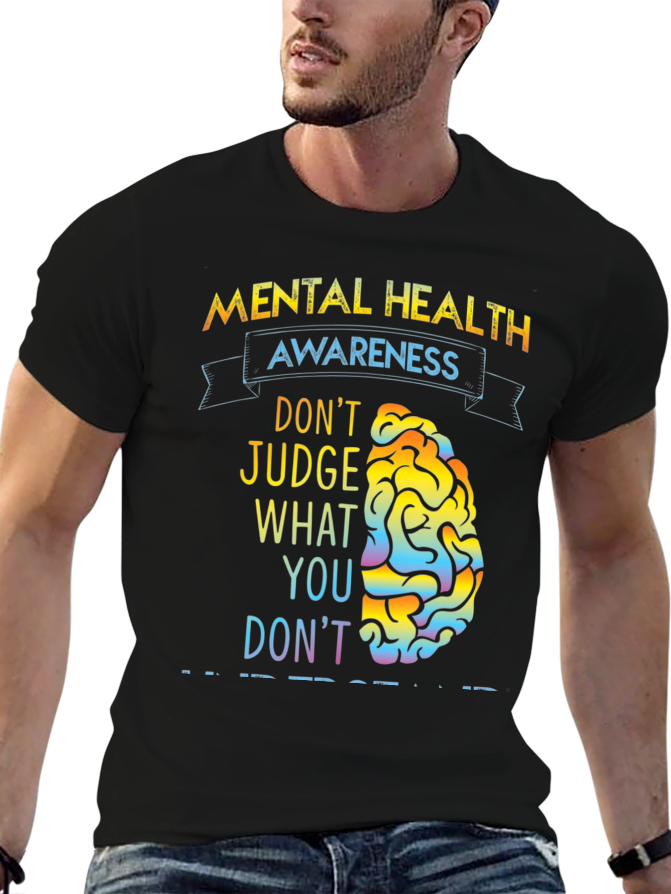 Black Mental Health Awareness T-Shirt view 6