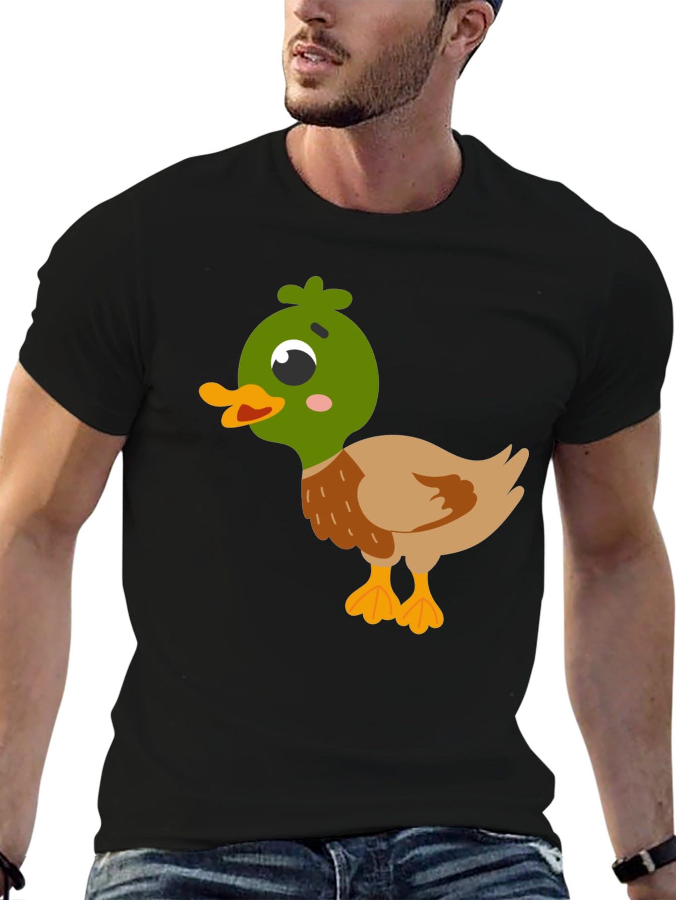 Black Duck Graphic T-Shirt - Cute Cartoon Tee view 6