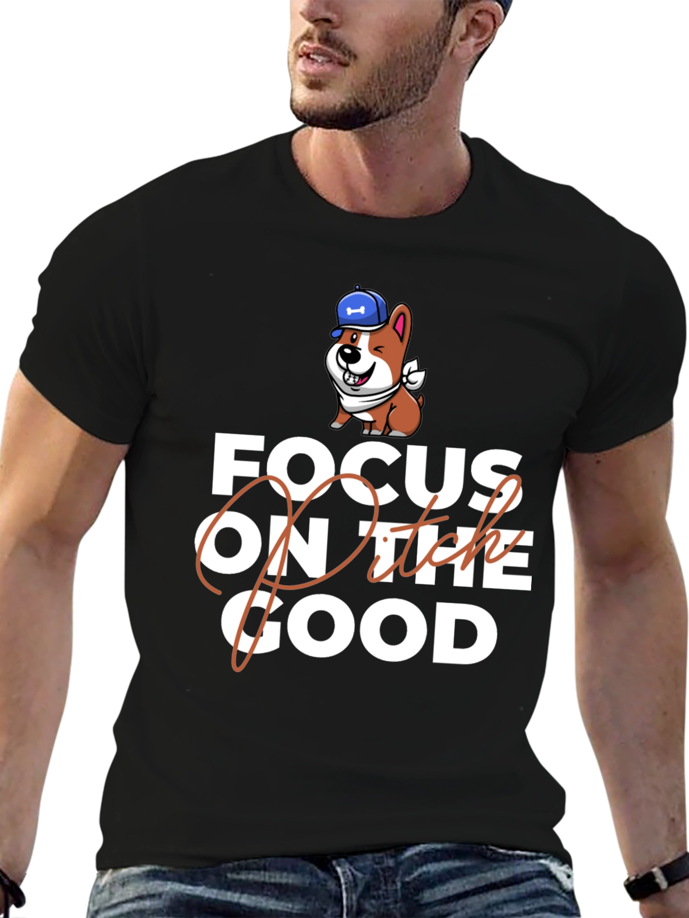 Black Focus on the Good Graphic Tee view 6