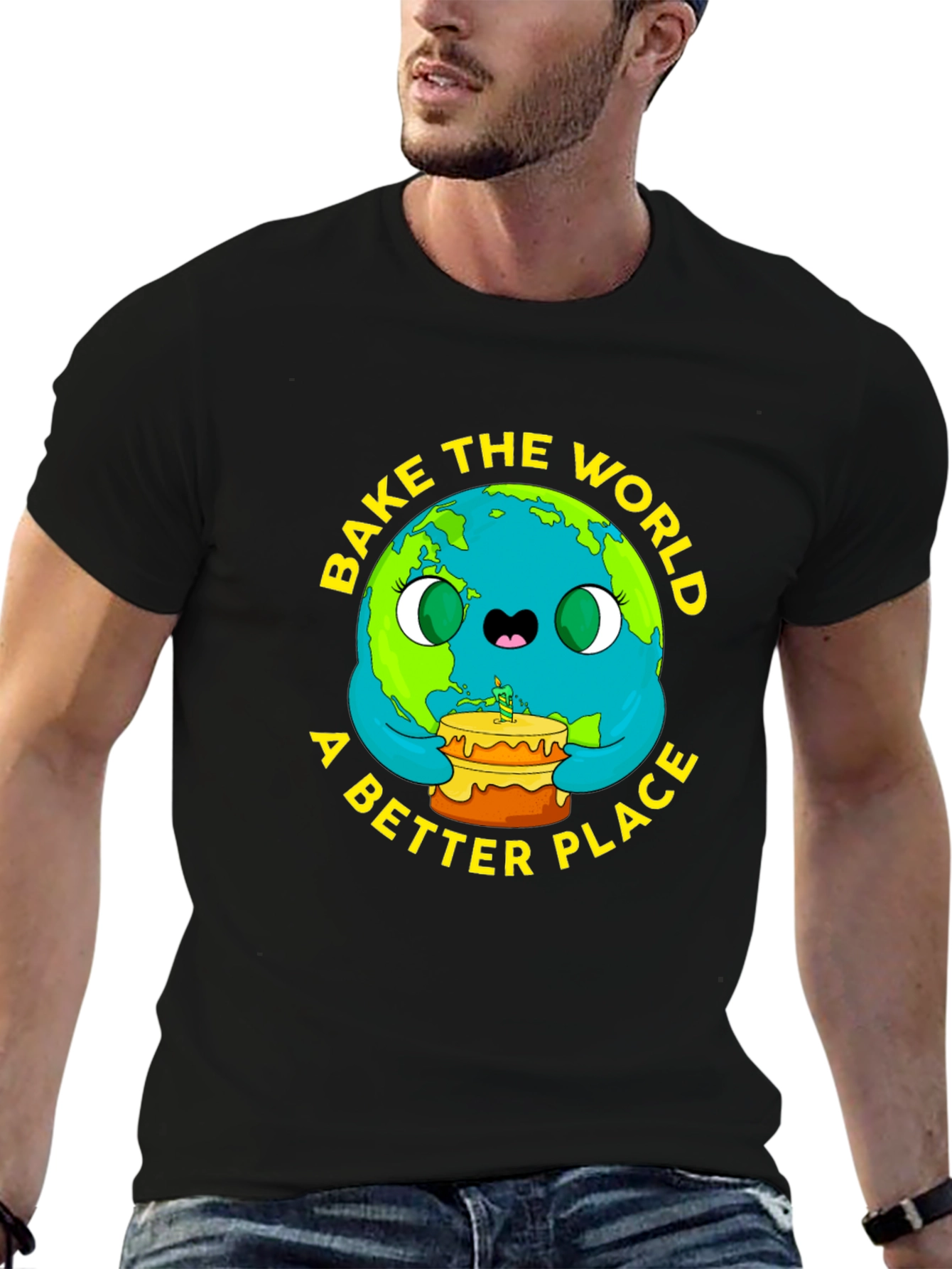 Black Bake the World a Better Place Graphic Tee view 6