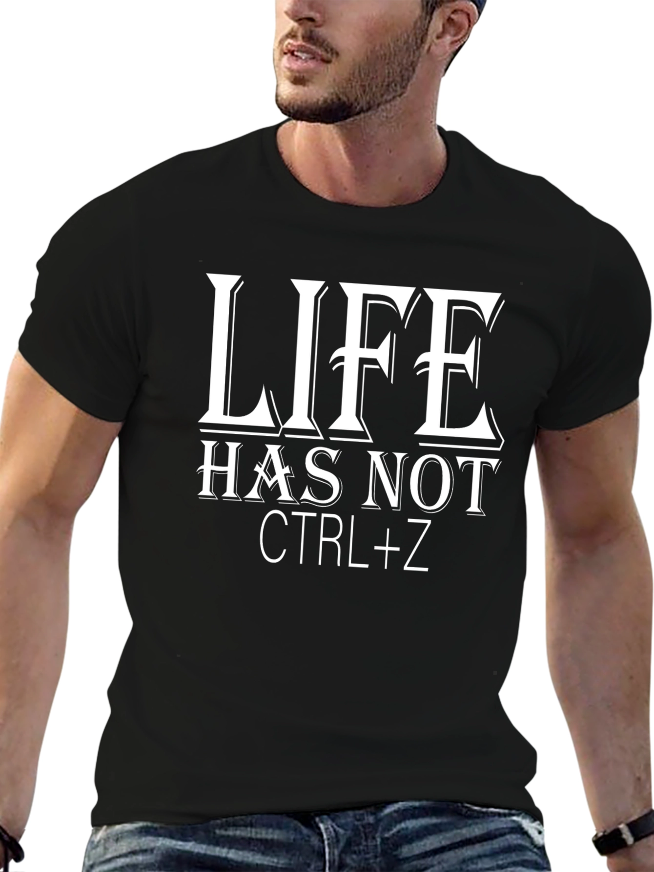Black Life Has Not CTRL+Z Graphic Tee view 6