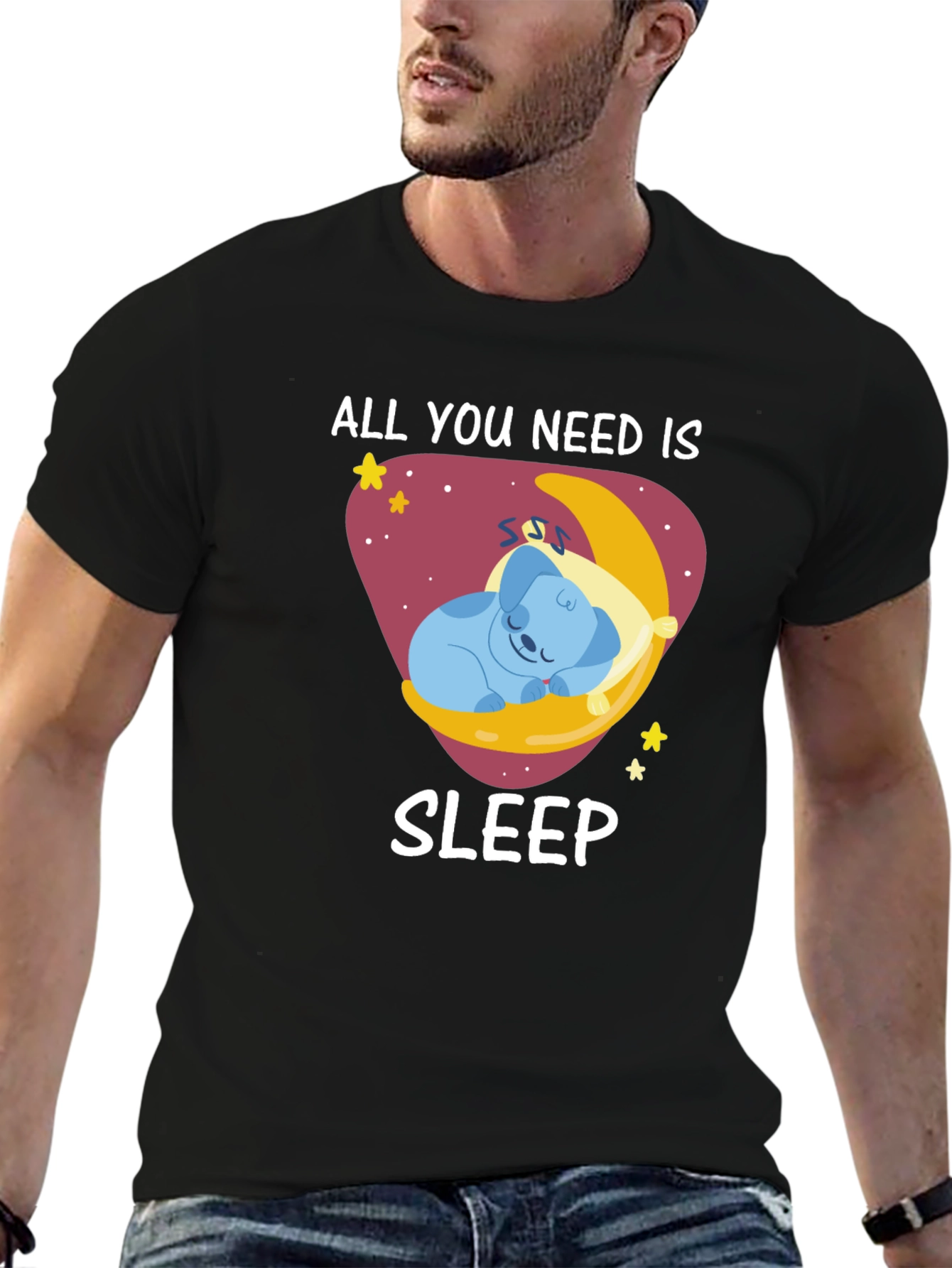Black All You Need Is Sleep T-Shirt view 6