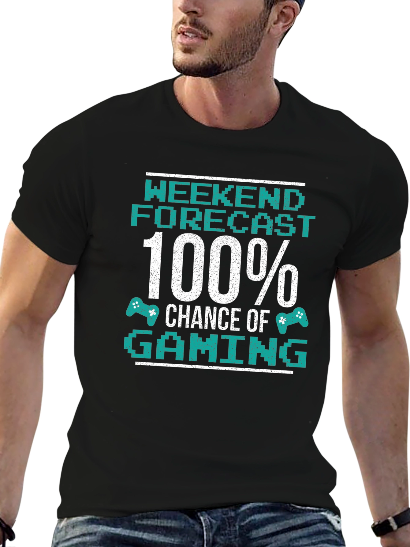 Black Weekend Gaming Forecast T-Shirt view 6