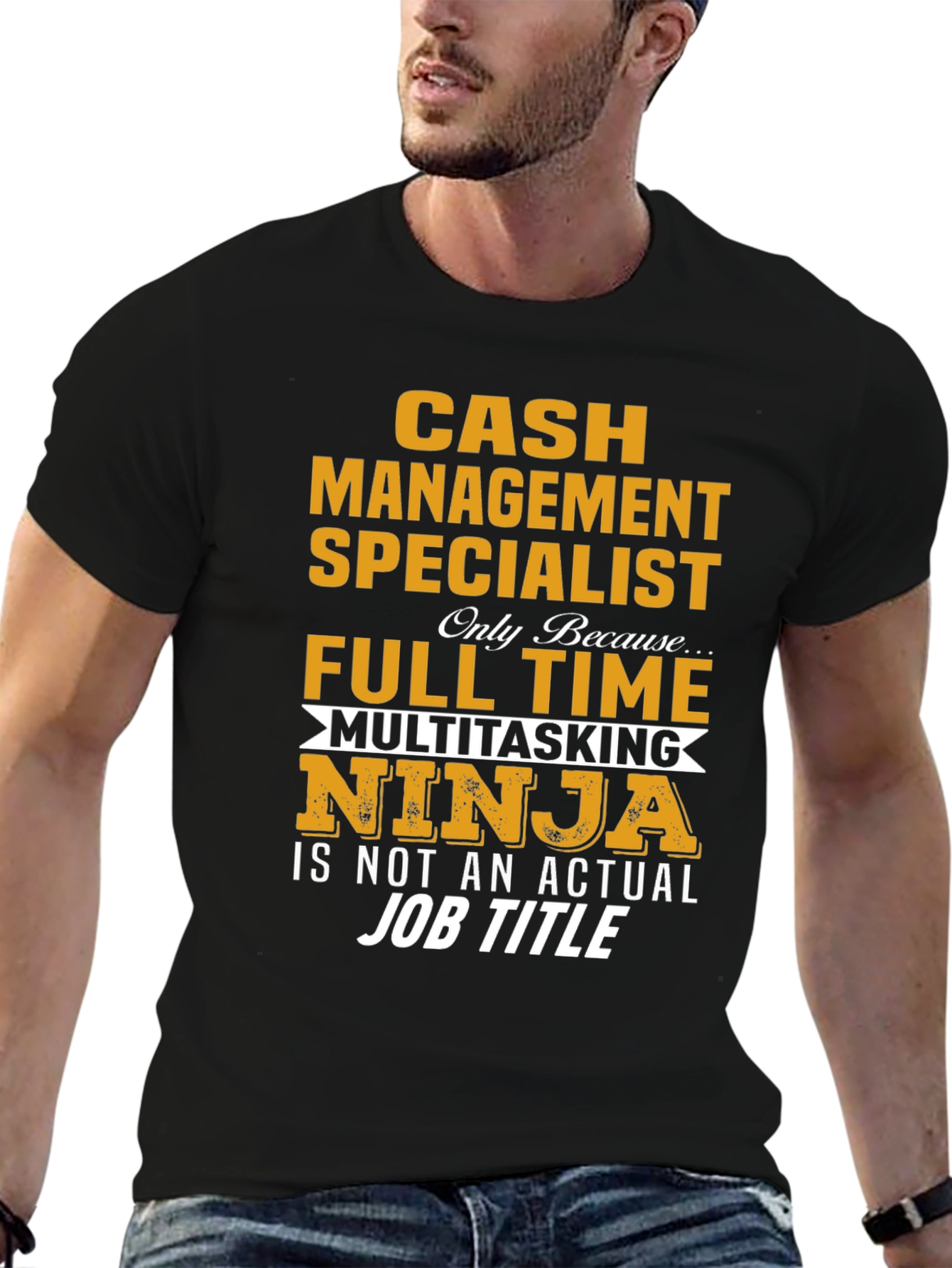 Black Cash Management Ninja T-Shirt view 6