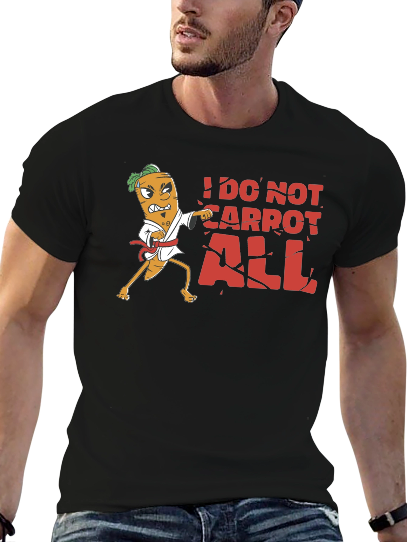 Black I Do Not Carrot All T-Shirt view 6