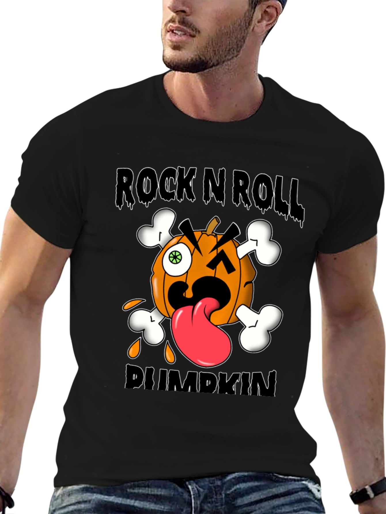 Black Rock N Roll Pumpkin Graphic Tee view 6