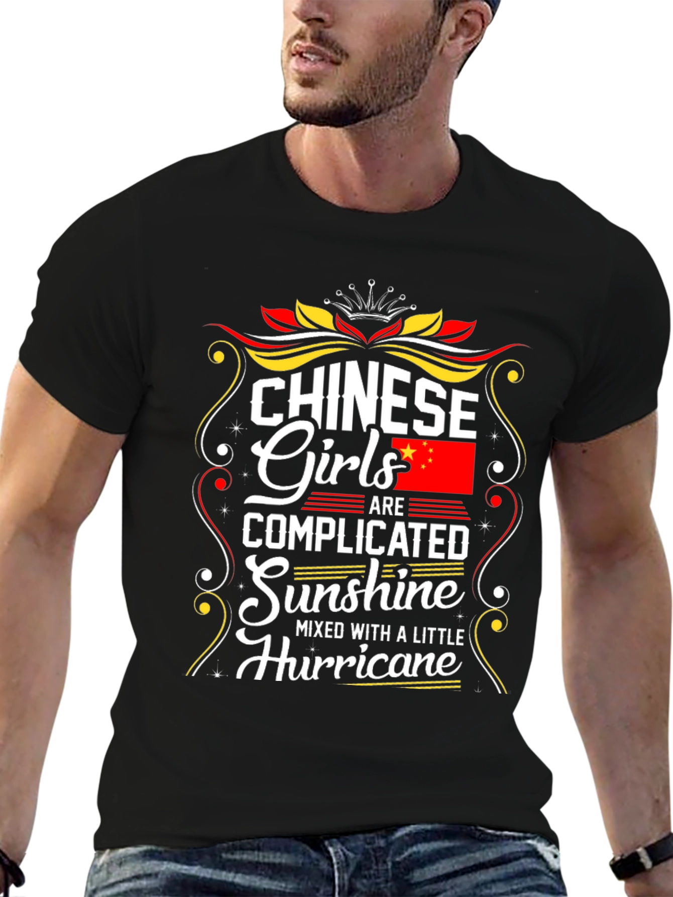Black Chinese Girls Complicated Sunshine T-Shirt view 6
