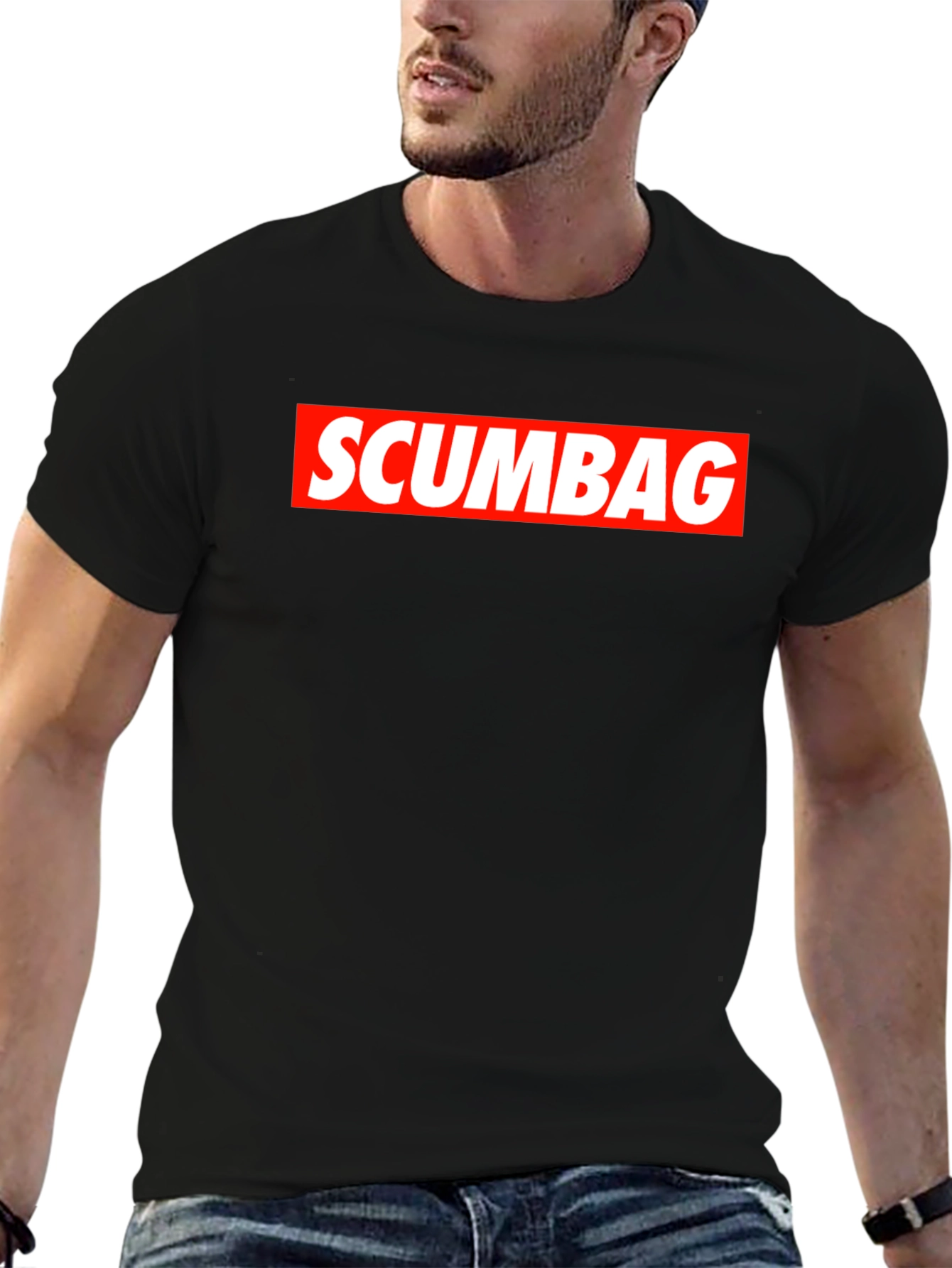Black Scumbag Graphic Tee - Bold Statement T-Shirt view 6