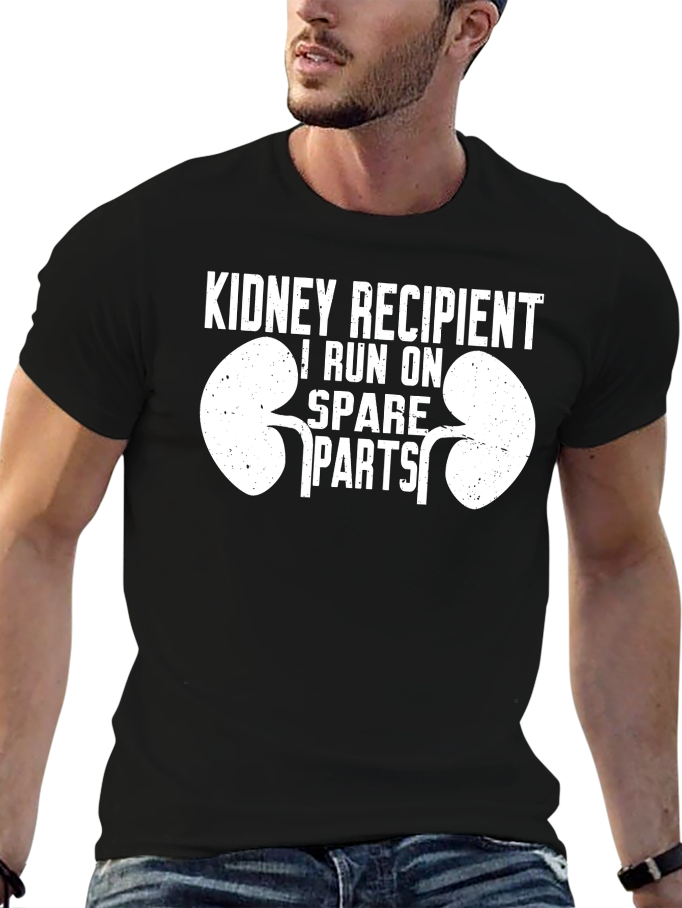 Black Kidney Recipient 'Spare Parts' Graphic T-Shirt view 6