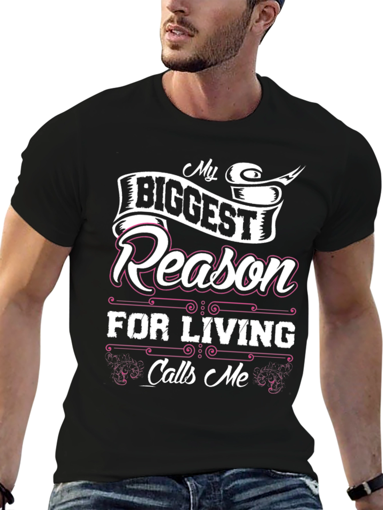 Black My Biggest Reason for Living T-Shirt view 6