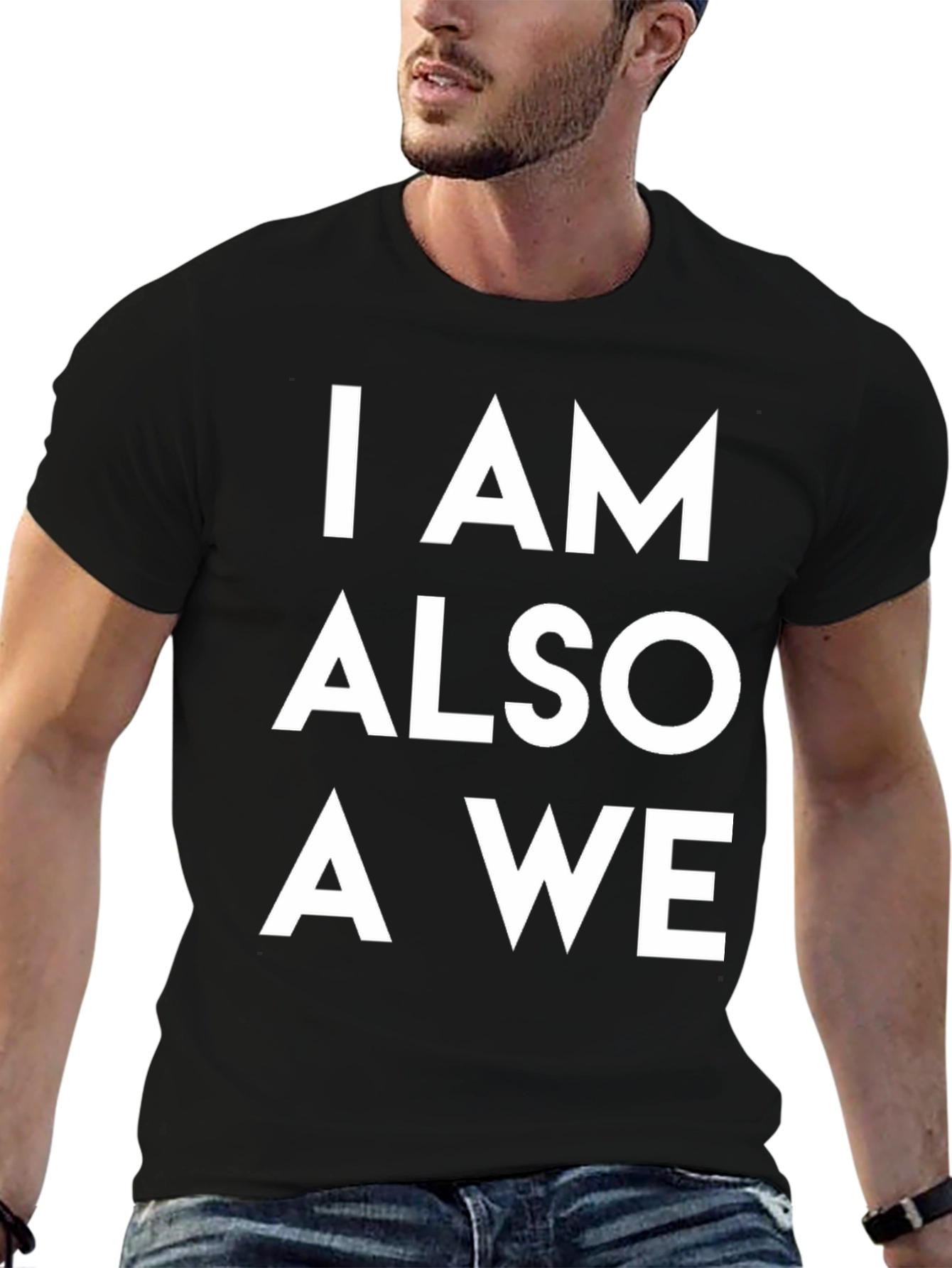 Black I AM ALSO A WE Graphic Tee view 6