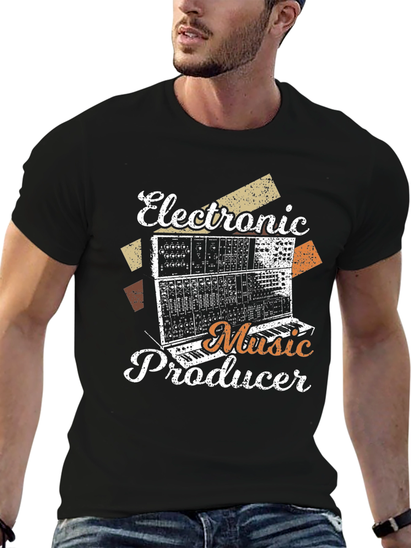 Electronic Music Producer T-Shirt - Retro Synth Design - 6