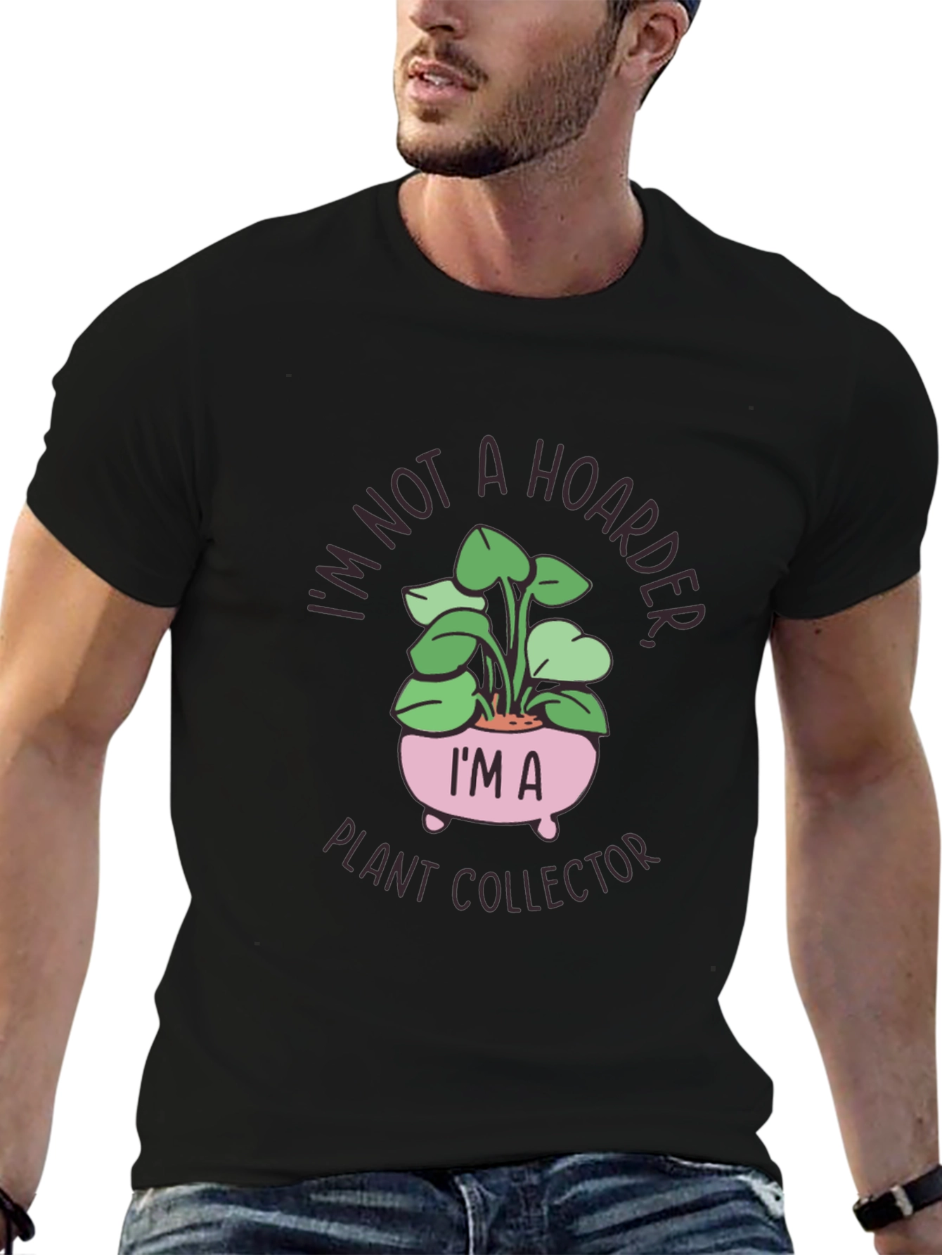 Black Plant Collector Graphic T-Shirt view 6
