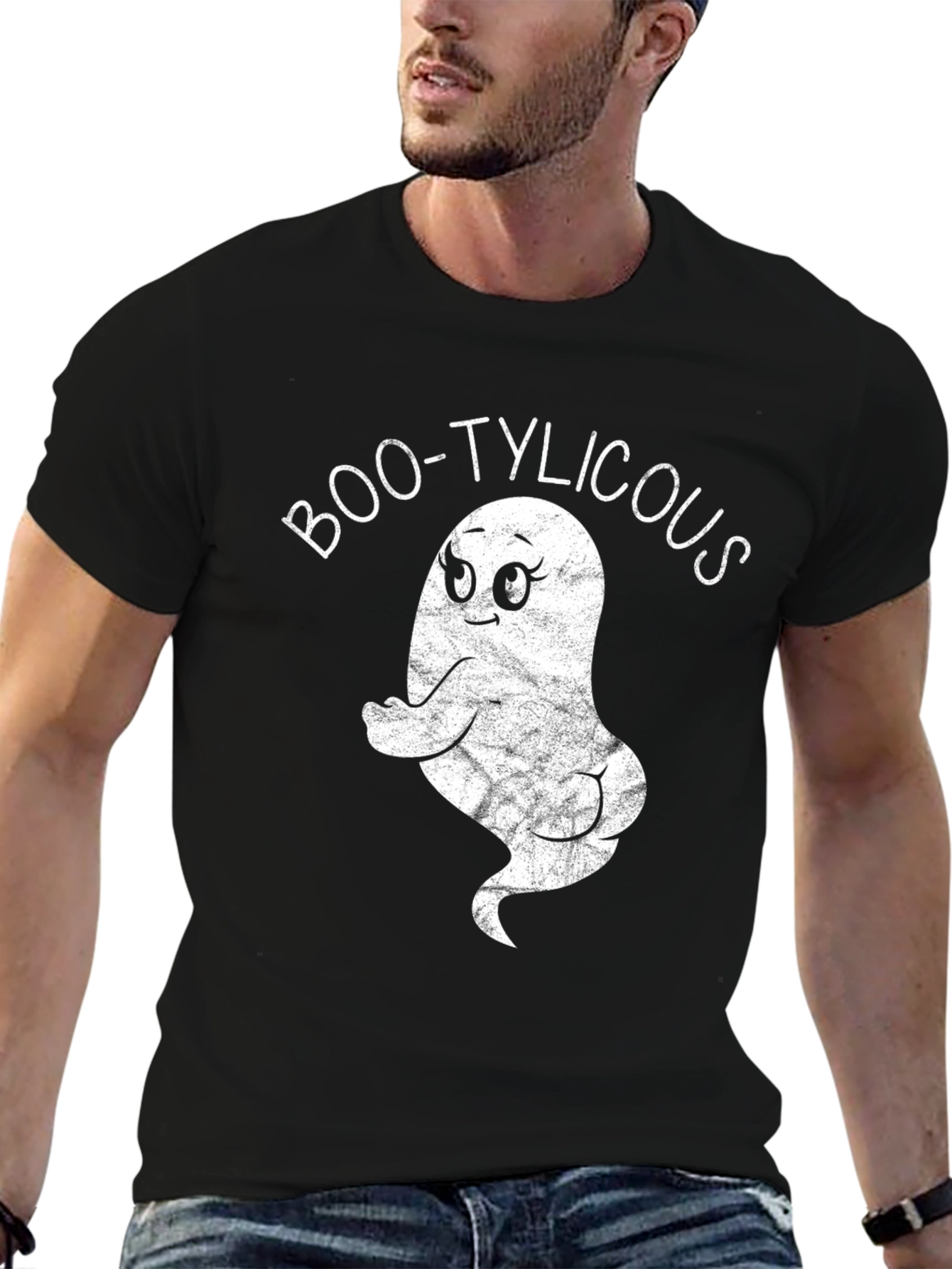 Black Boo-tylicious Ghost Graphic Black Tee view 6