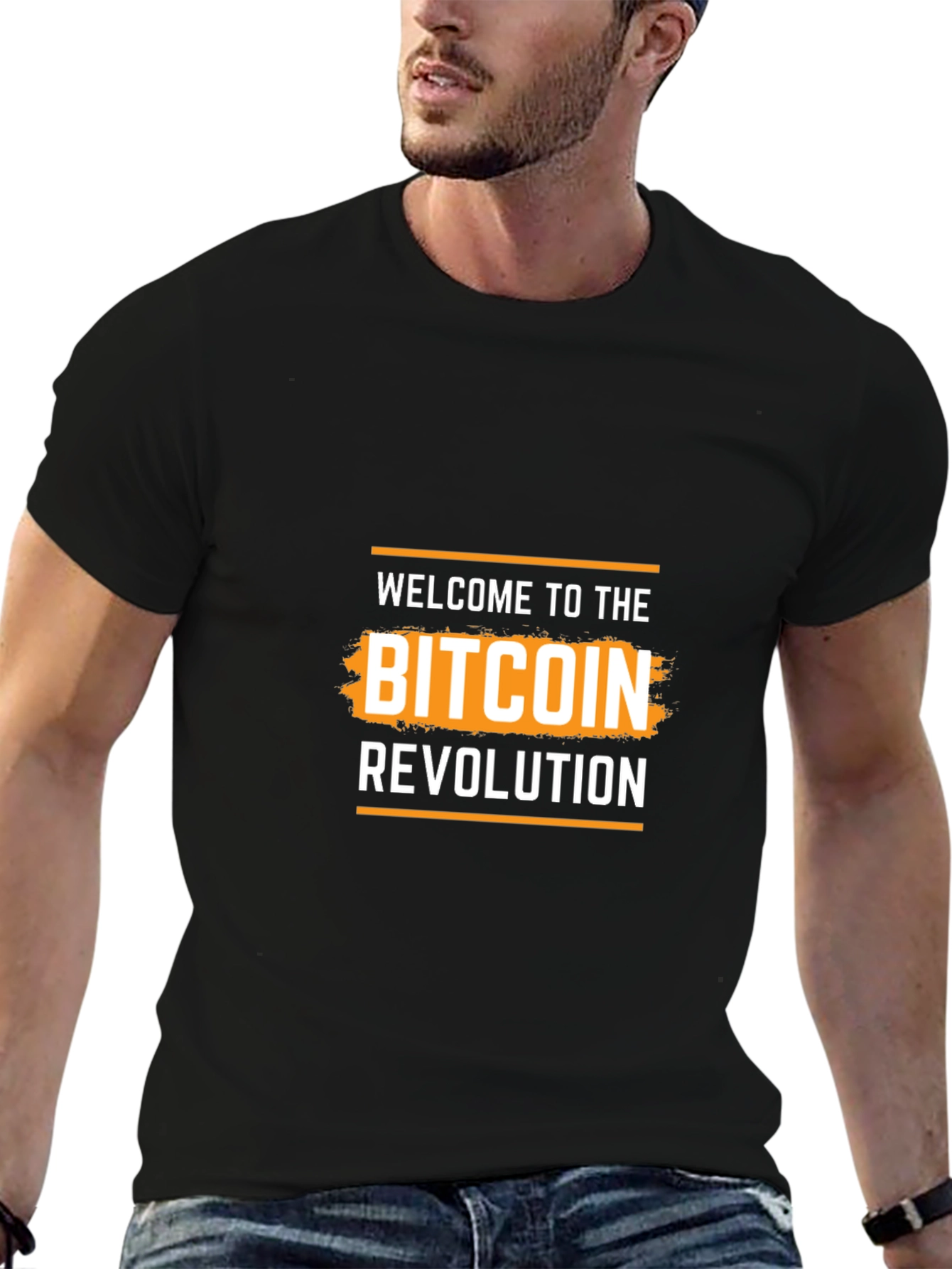 Black Bitcoin Revolution Black T-Shirt - Crypto Enthusiast Tee view 6